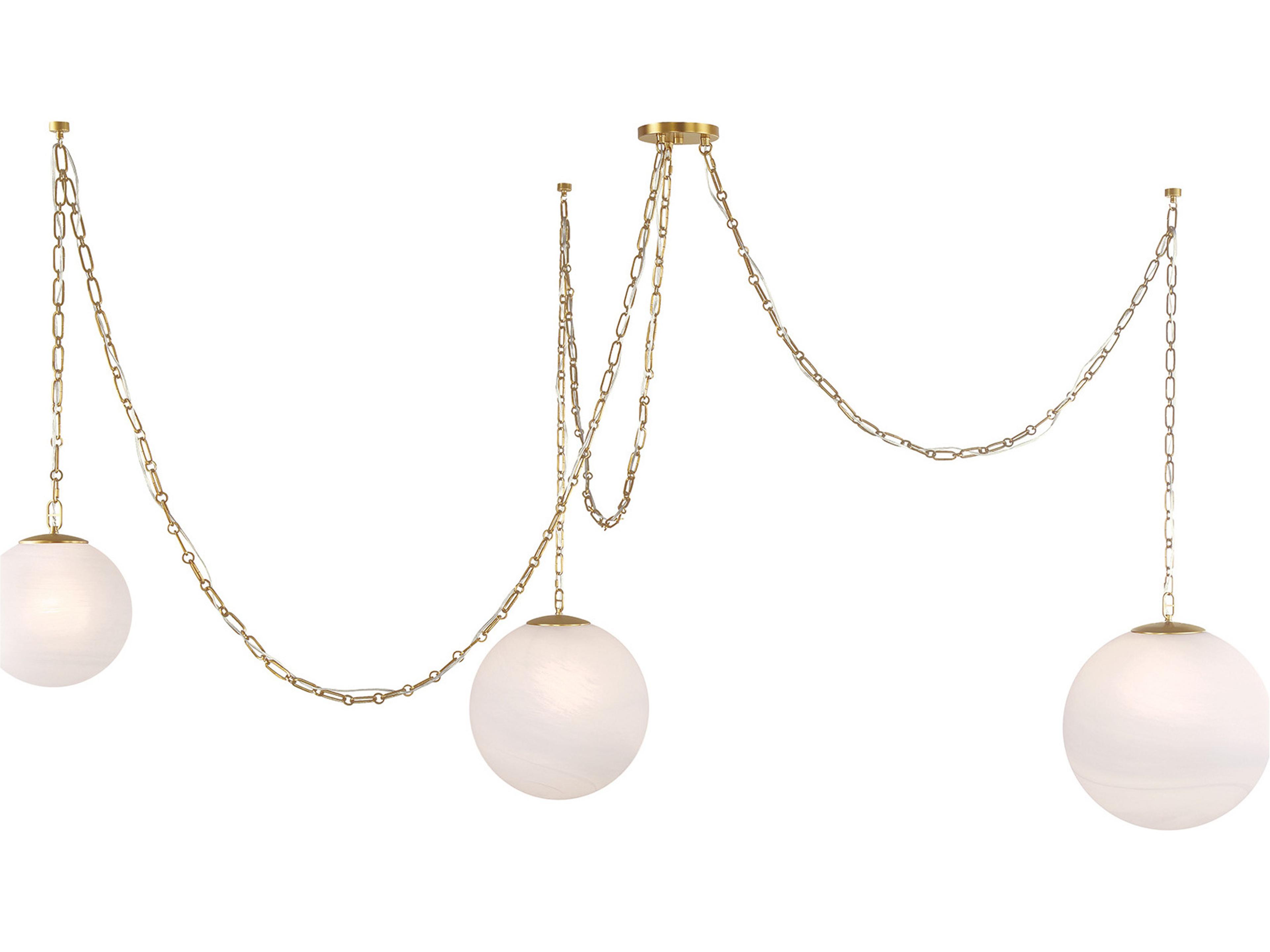 Minka Lavery Marbelle 3-Light Legacy Brass Globe Pendant