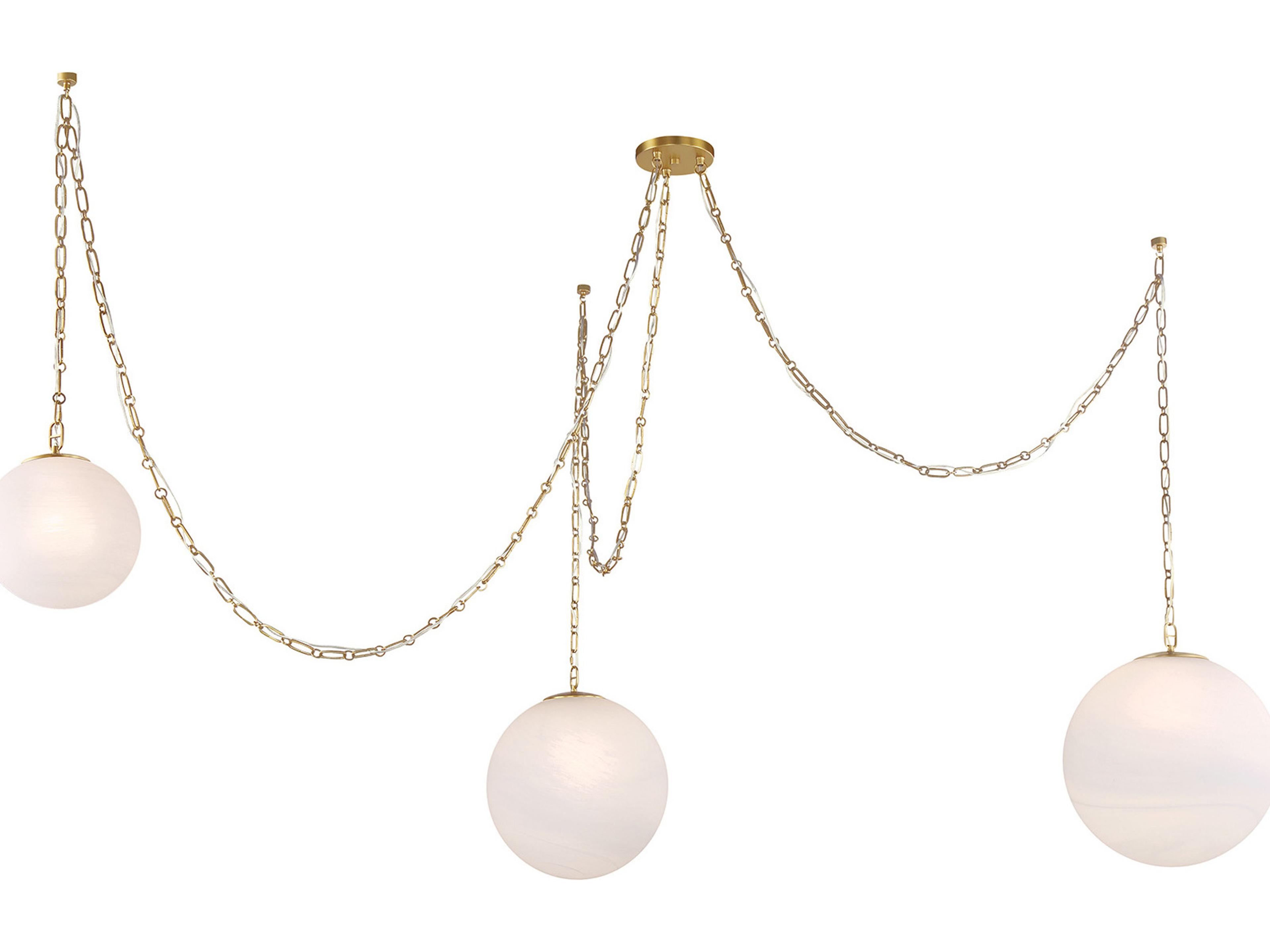 Minka Lavery Marbelle 3-Light Legacy Brass Globe Pendant