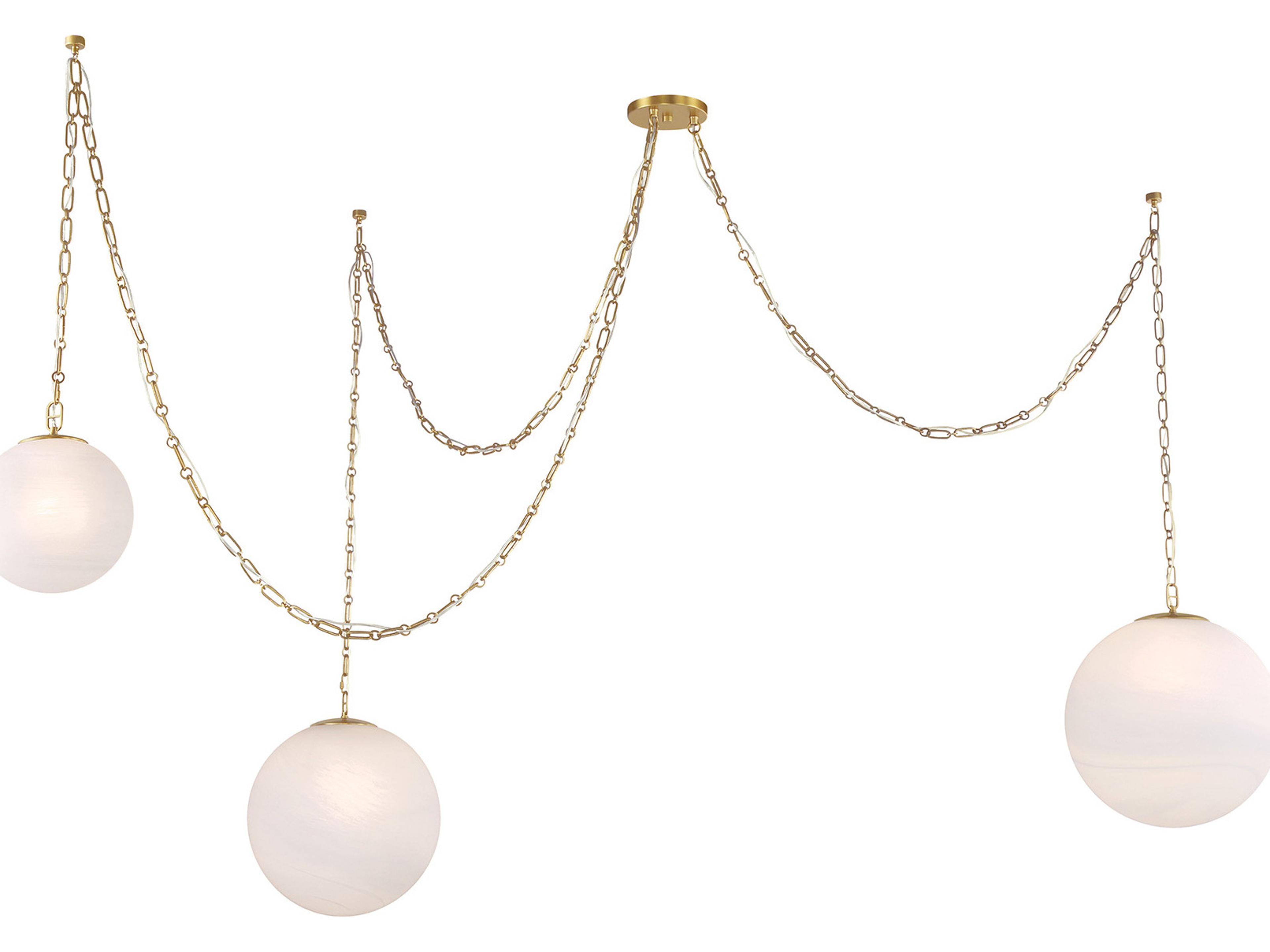 Minka Lavery Marbelle 3-Light Legacy Brass Globe Pendant