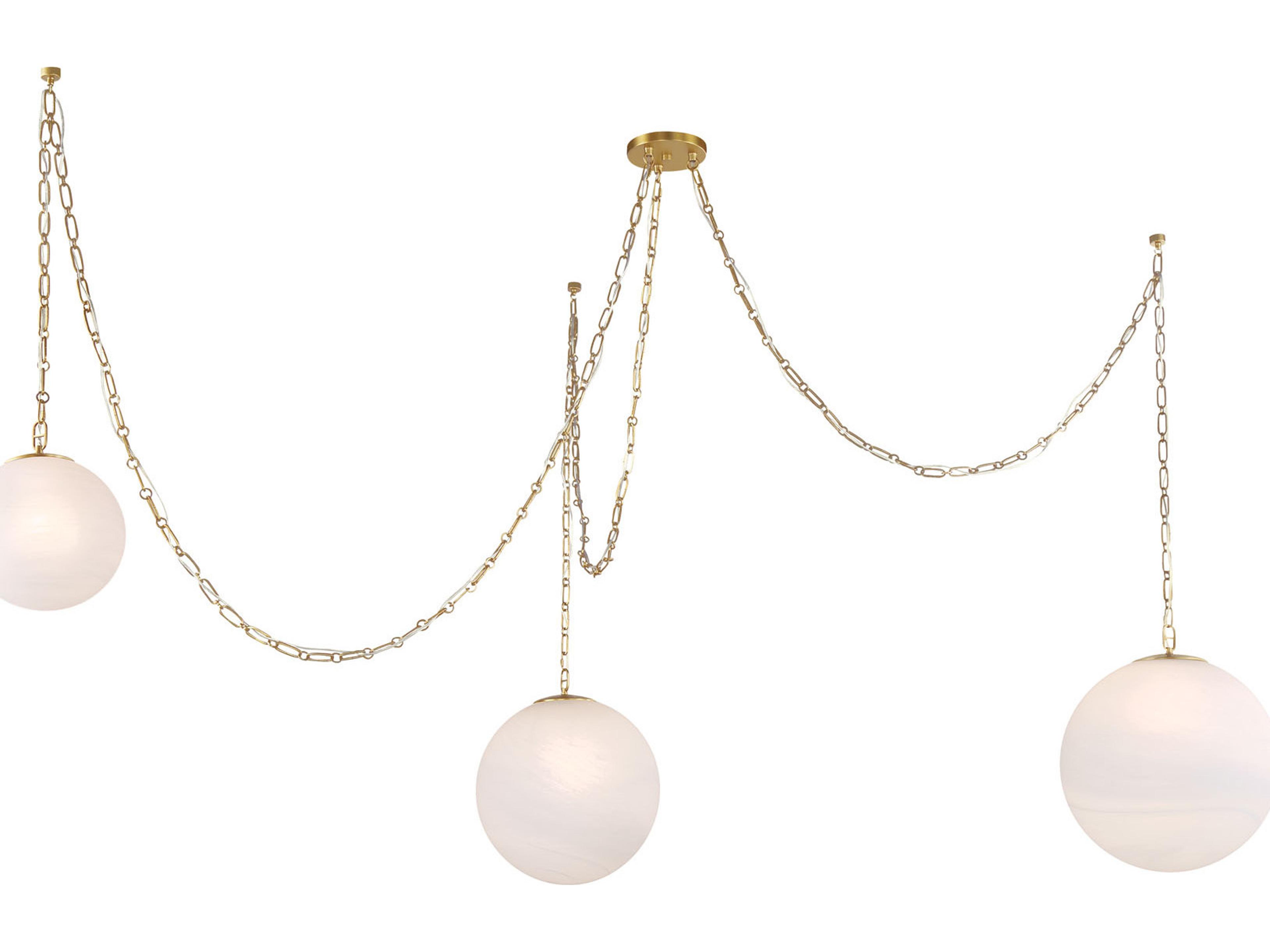 Minka Lavery Marbelle 3-Light Legacy Brass Globe Pendant