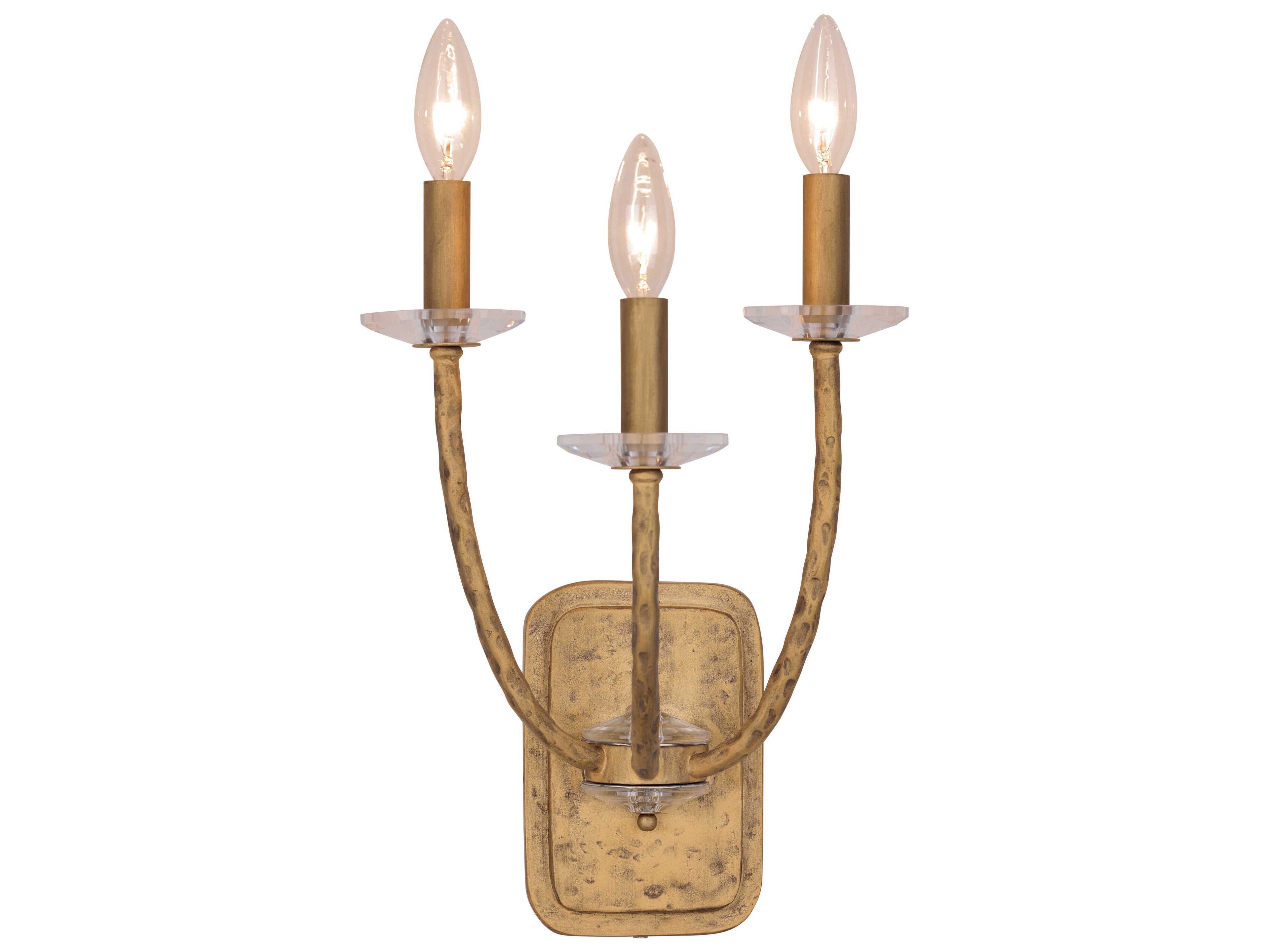 Atella 3-Light Ashen Gold Wall Sconce