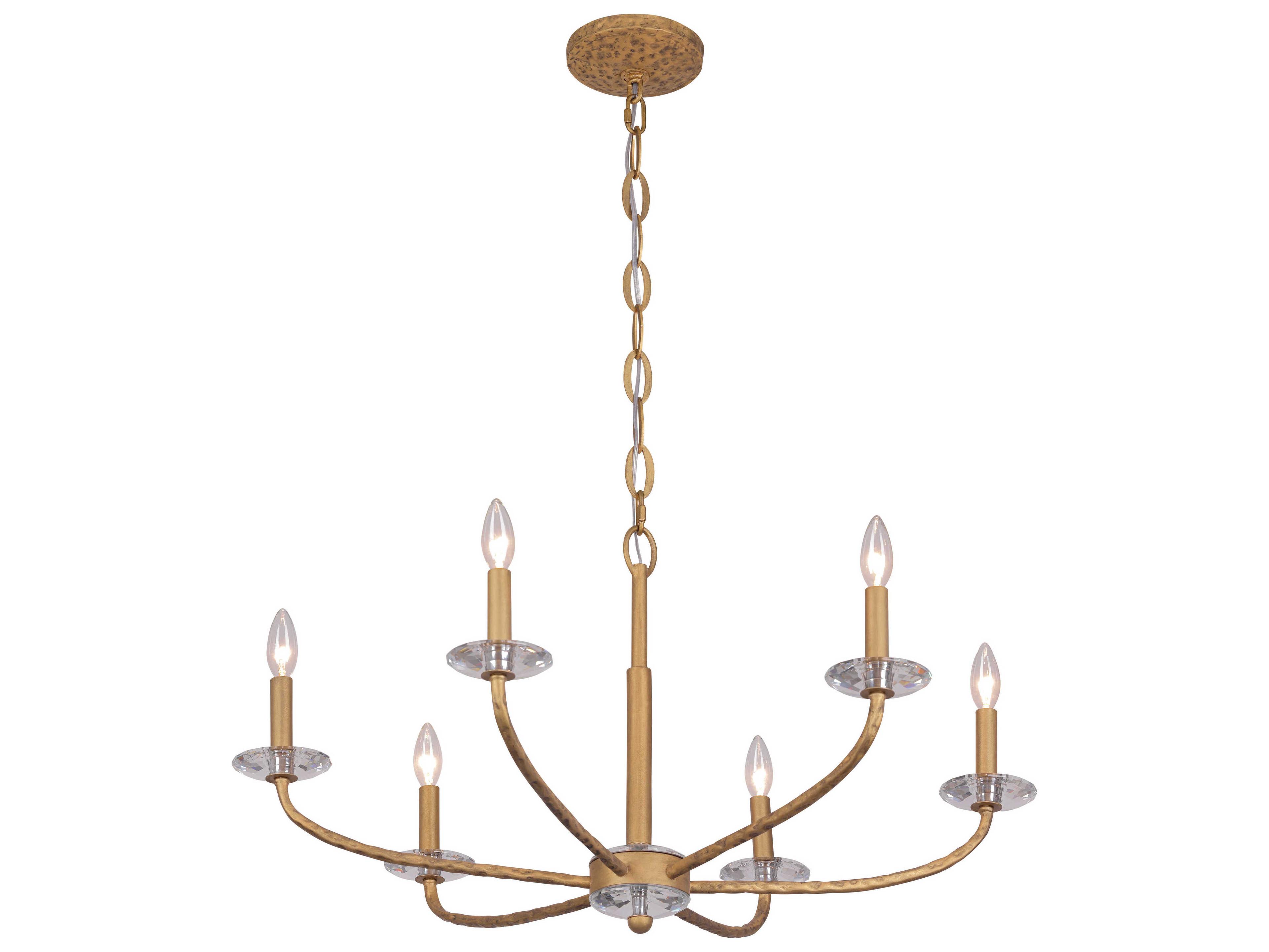 Minka Lavery Atella 6-Light Ashen Gold Candelabra Chandelier