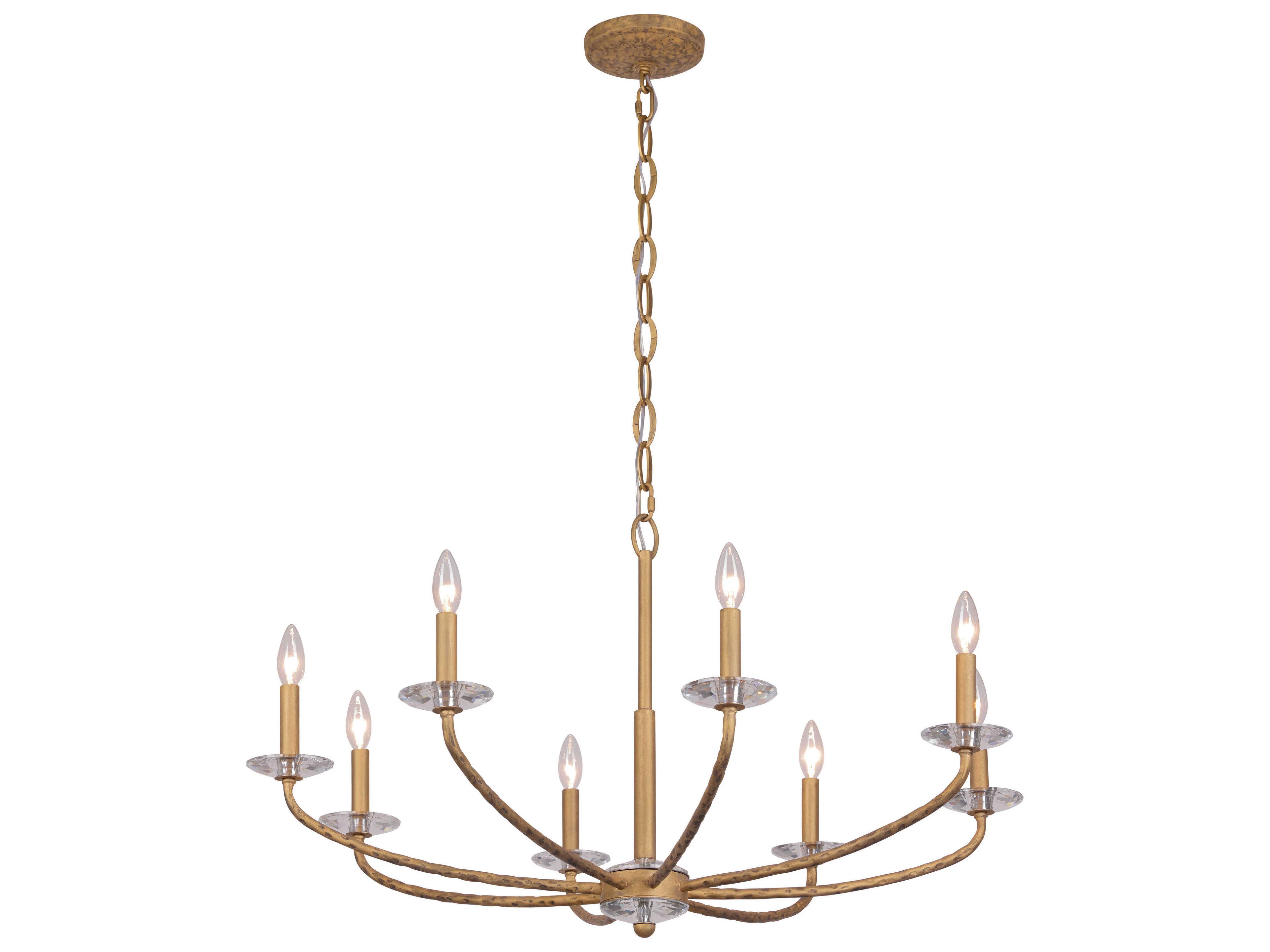 Minka Lavery Atella 8-Light Ashen Gold Candelabra Chandelier