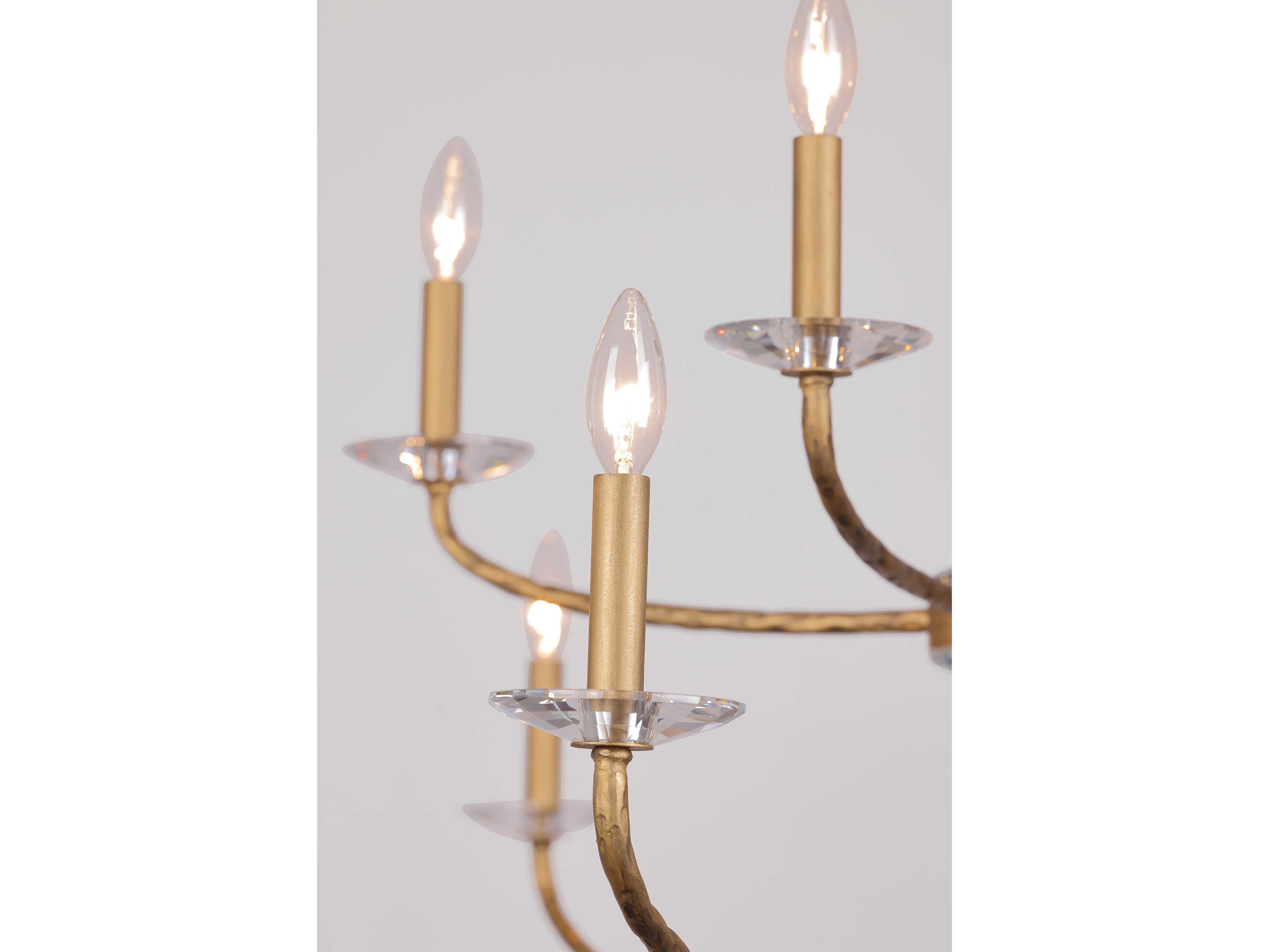 Minka Lavery Atella 12-Light Ashen Gold Candelabra Chandelier