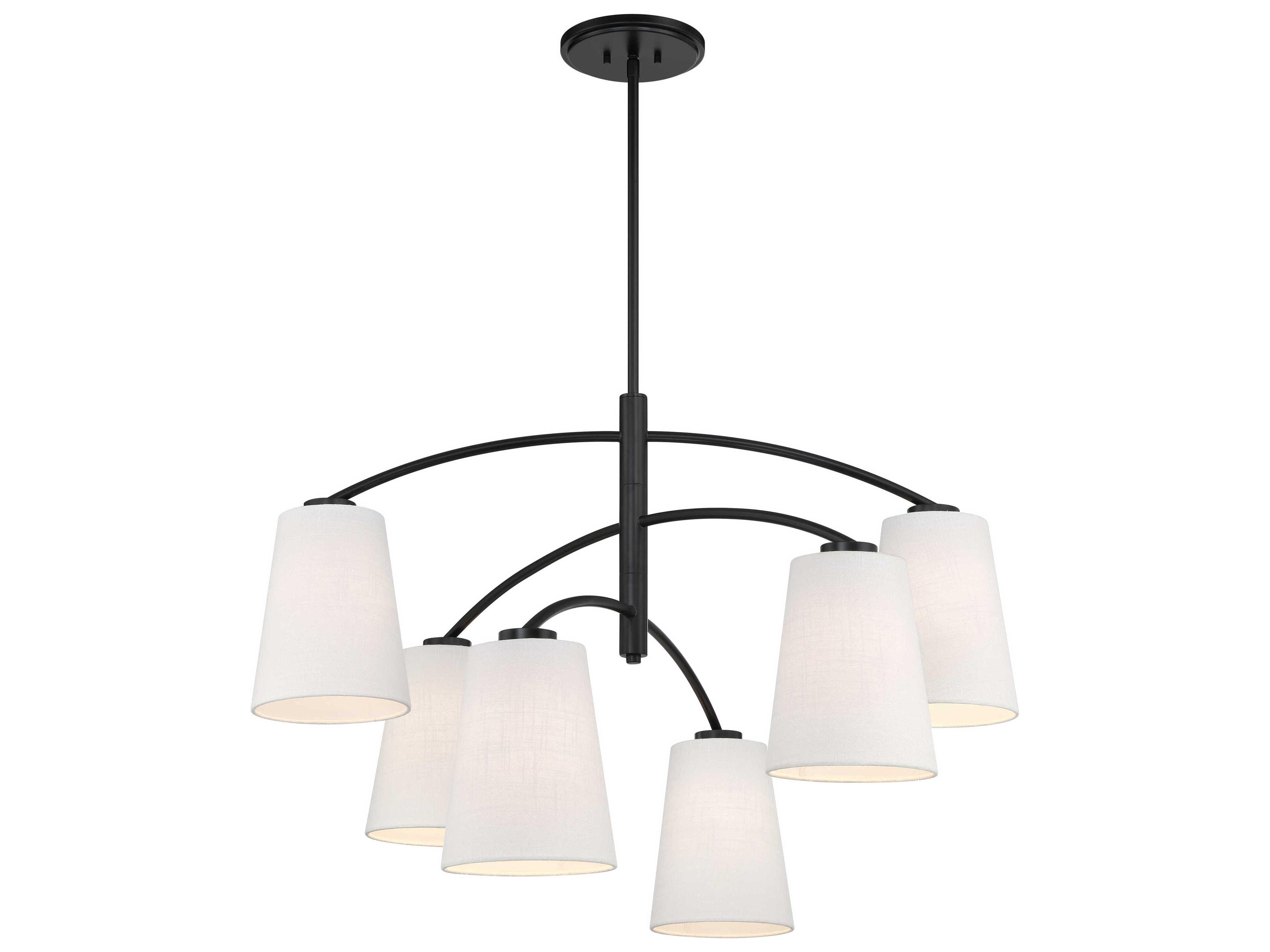 Headington 6-Light Coal Black Empire Chandelier