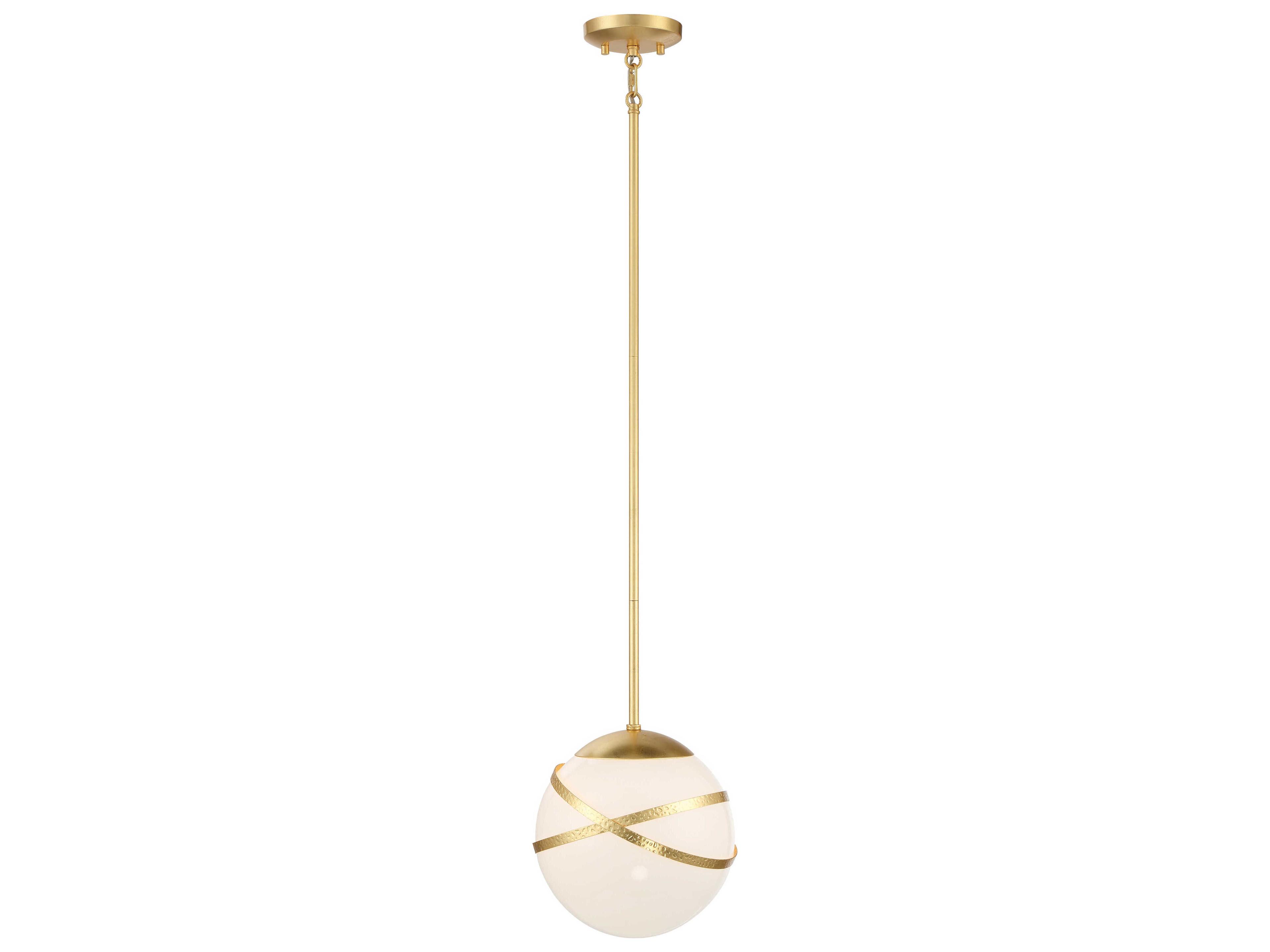 Atlys 1-Light Spring Gold Leaf Globe Mini Pendant