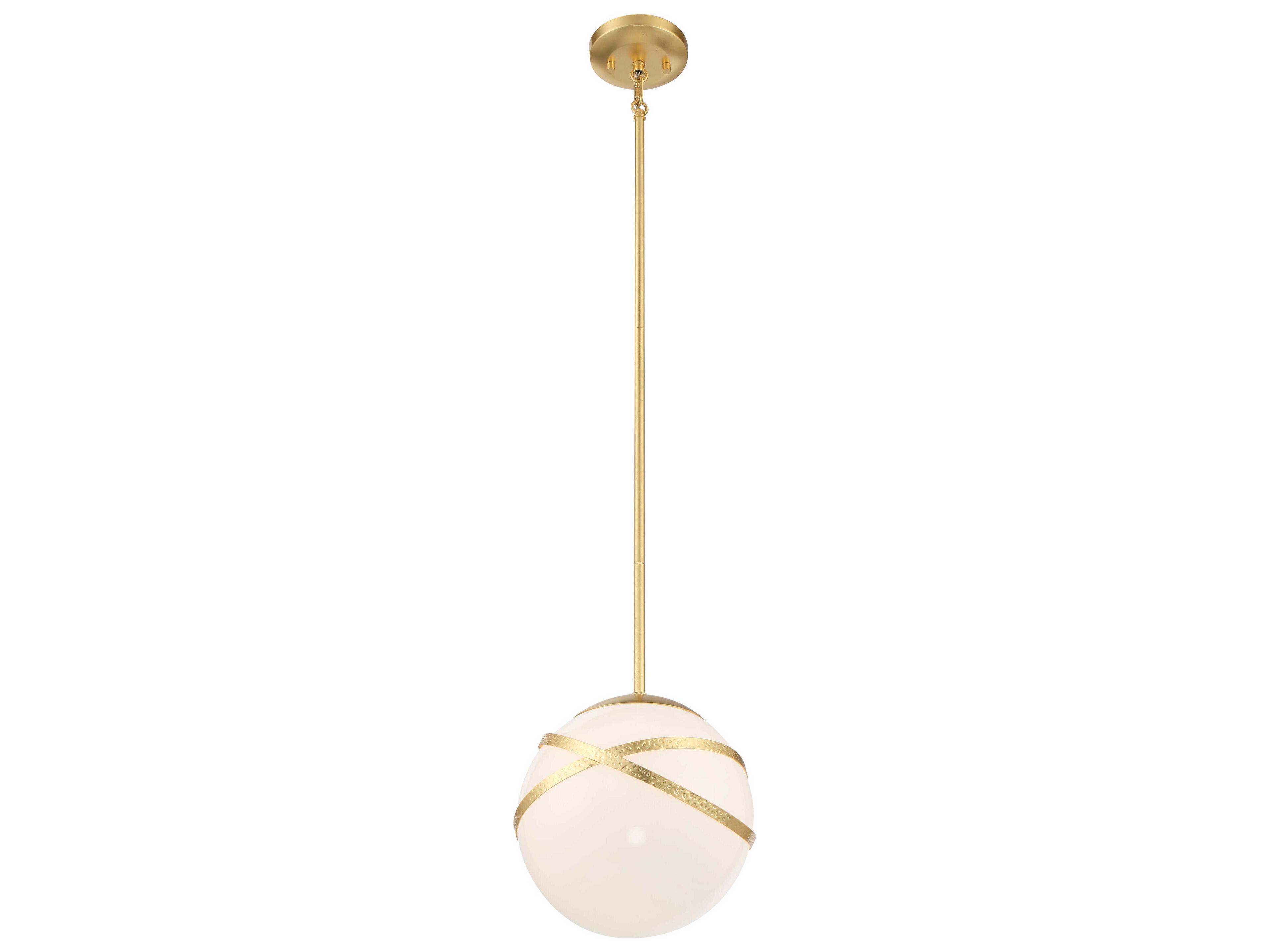 Minka Lavery Atlys 1-Light Spring Gold Leaf Globe Mini Pendant