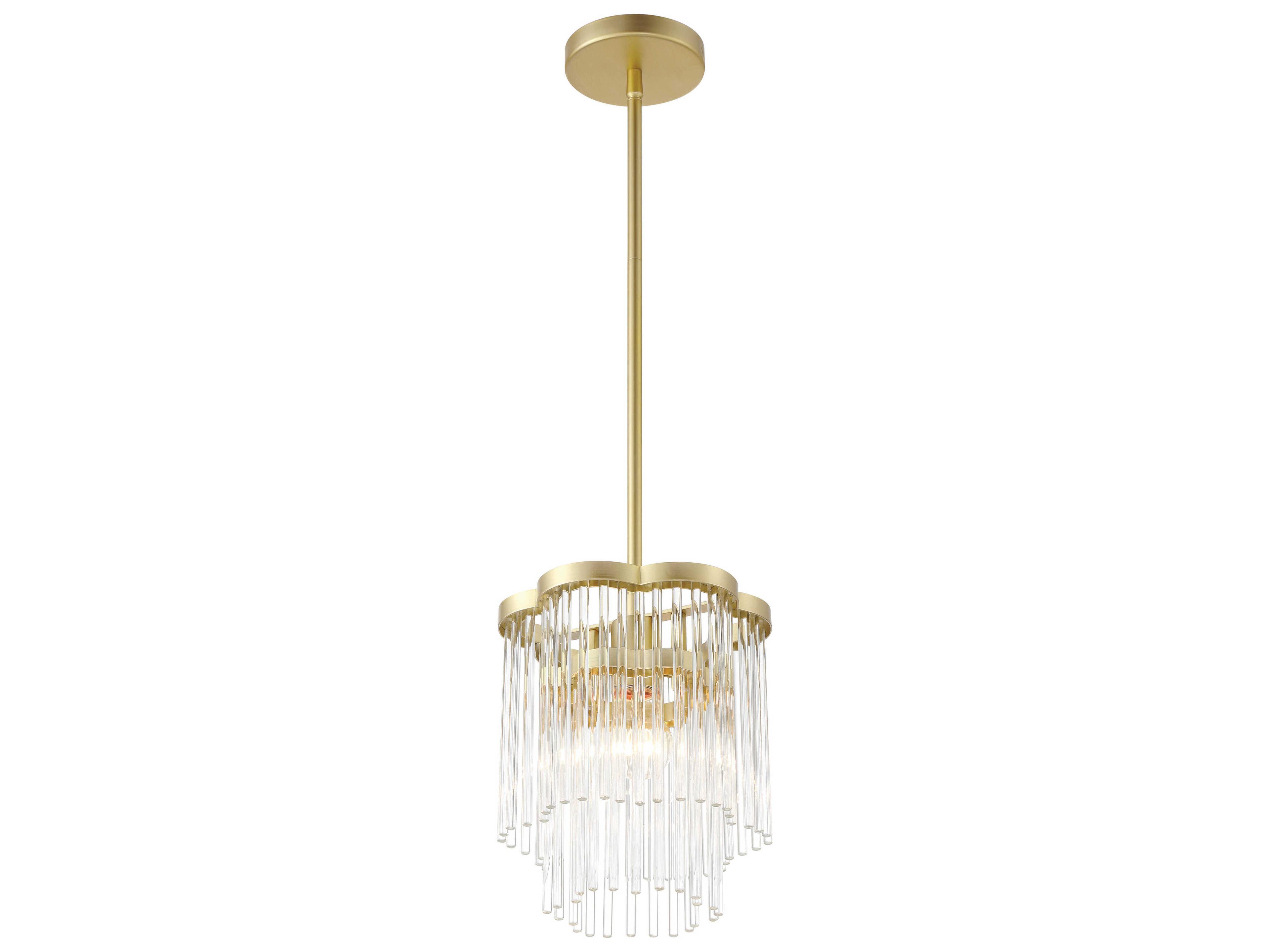Minka Lavery Azura 1-Light Heirloom Brass Tiered Mini Pendant