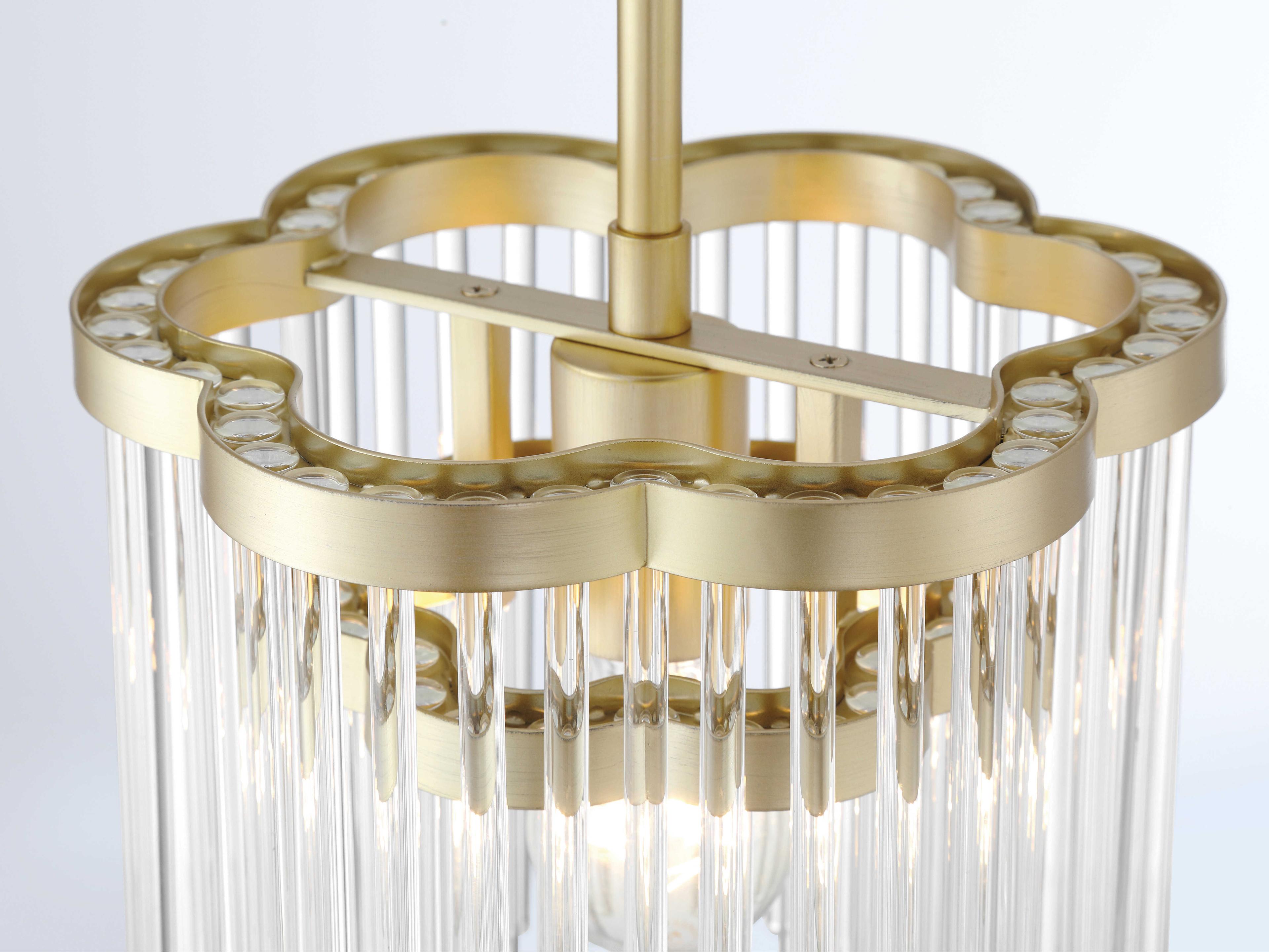 Minka Lavery Azura 1-Light Heirloom Brass Tiered Mini Pendant