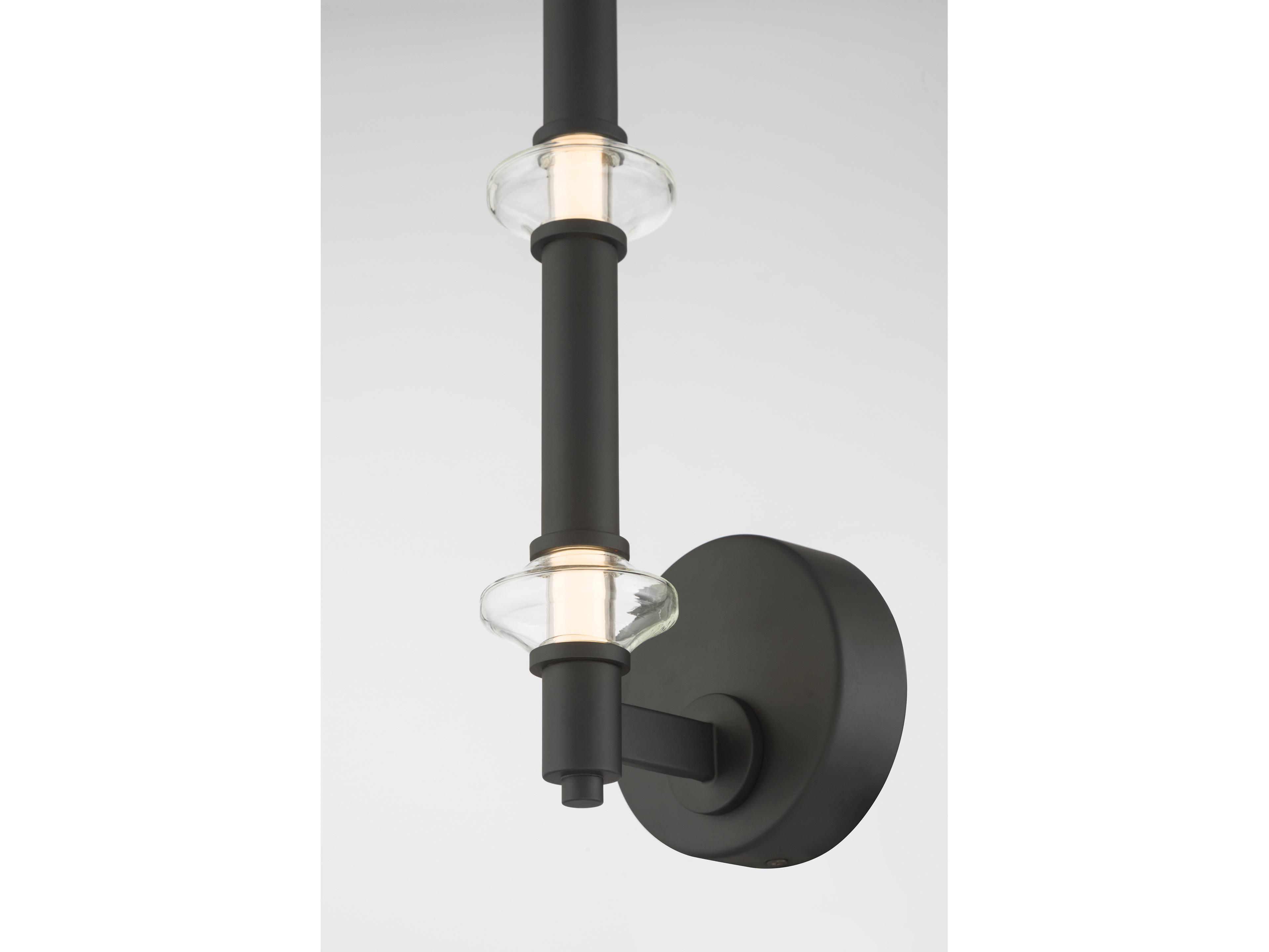 Minka Lavery Pearl Dark Matte Black Wall Sconce
