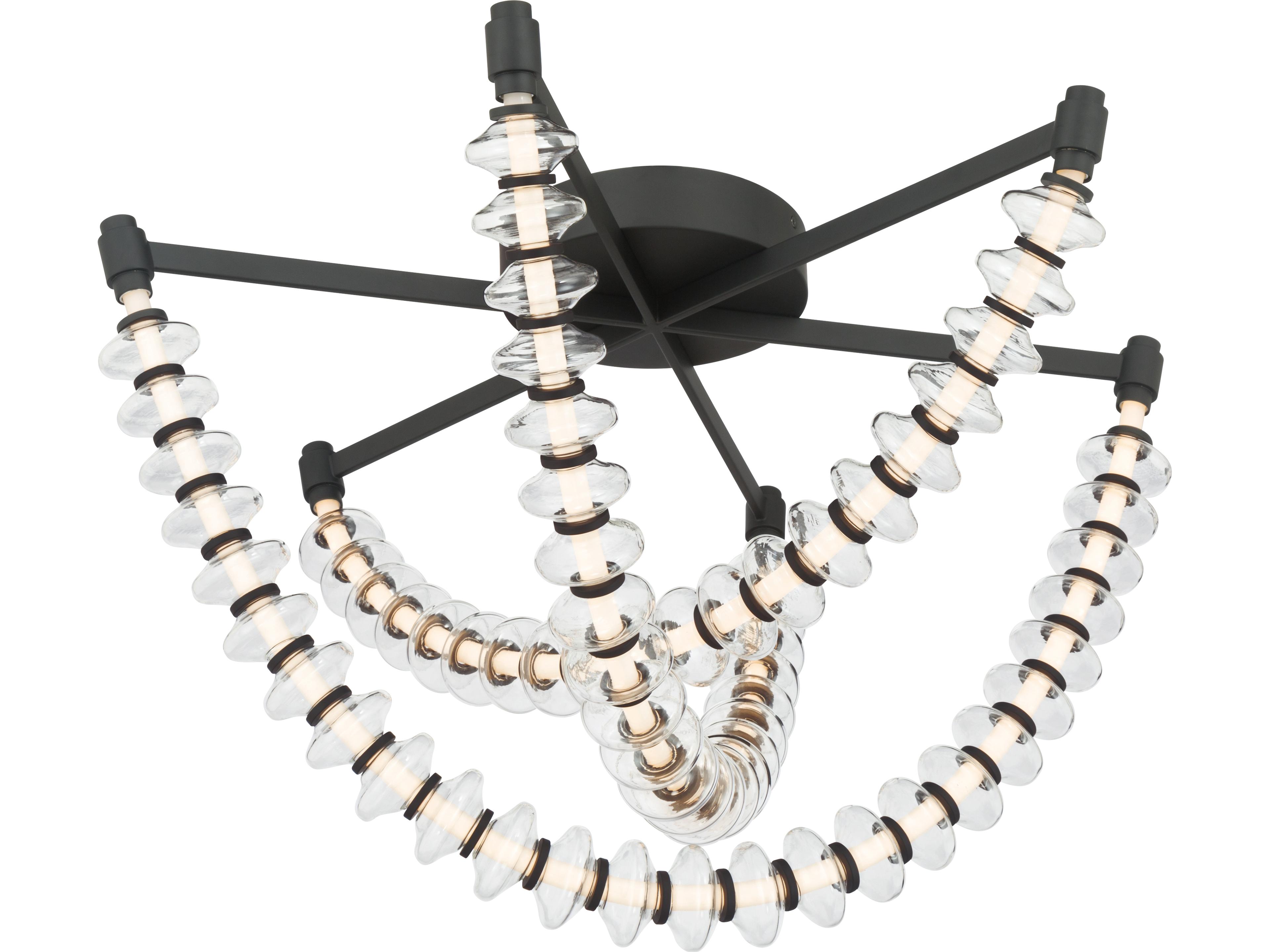 Minka Lavery Pearl Dark Matte Black Linear Flush Mount