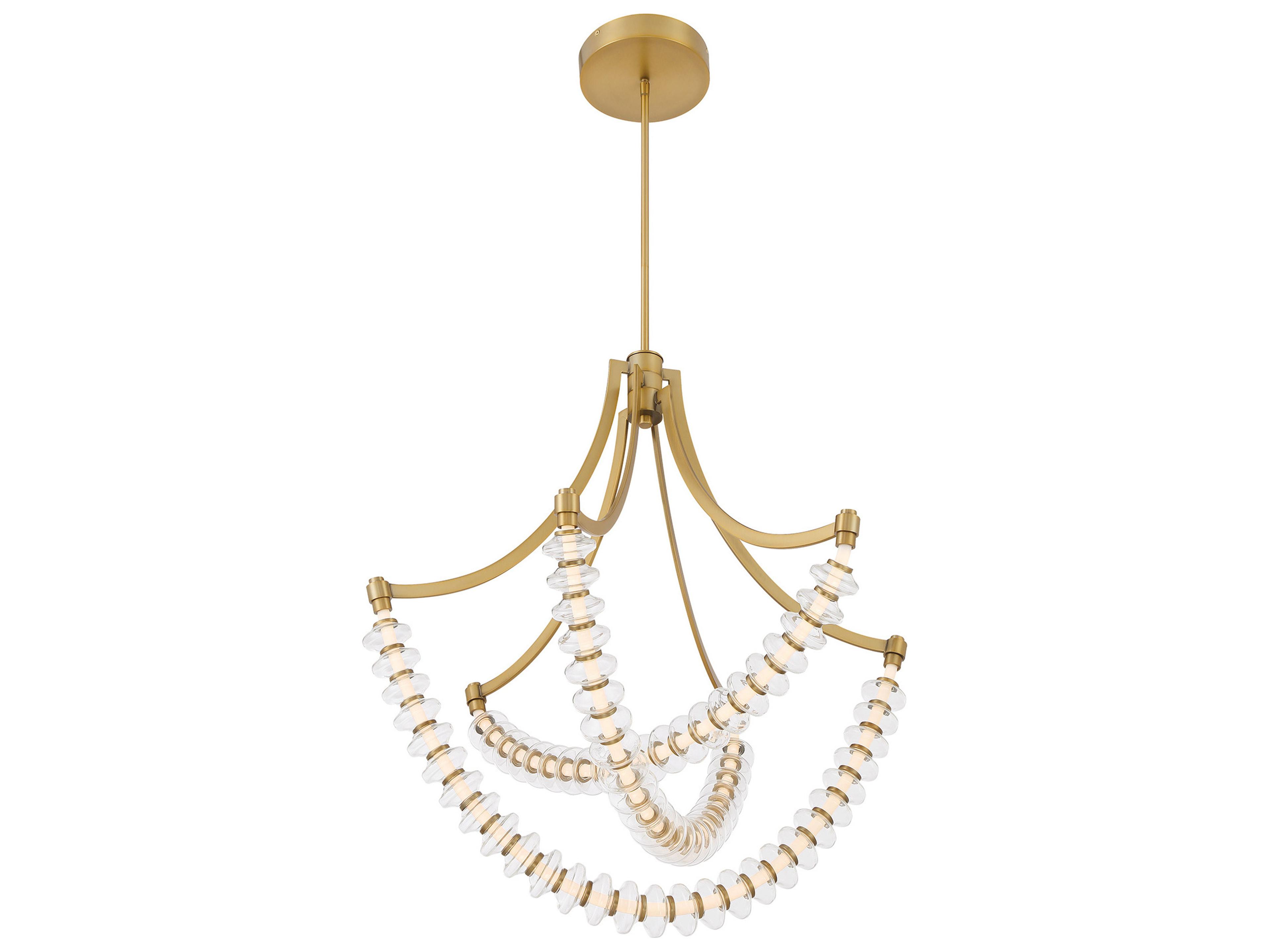 Minka Lavery Pearl Legacy Brass Linear Tiered Chandelier