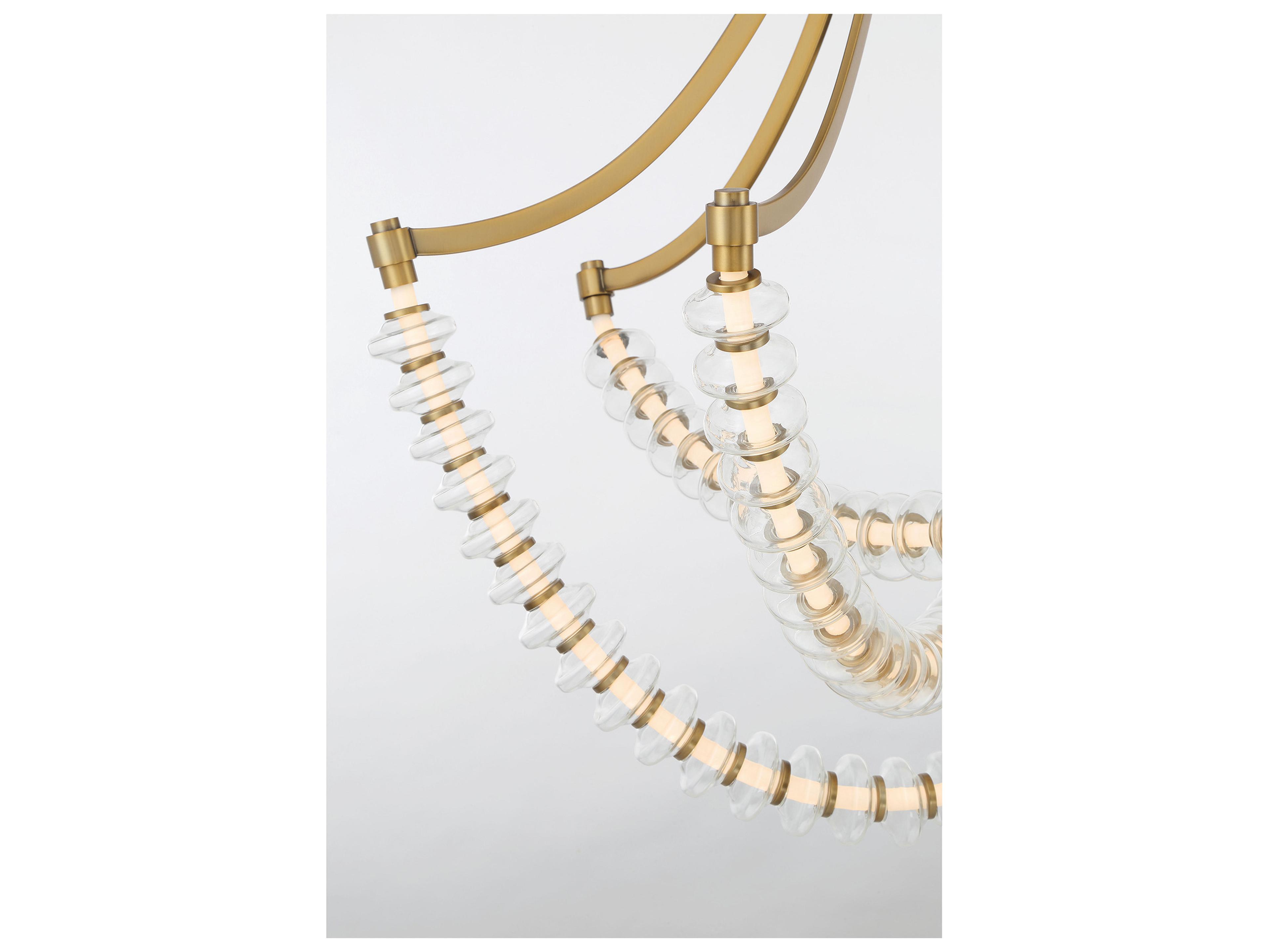 Minka Lavery Pearl Legacy Brass Linear Tiered Chandelier