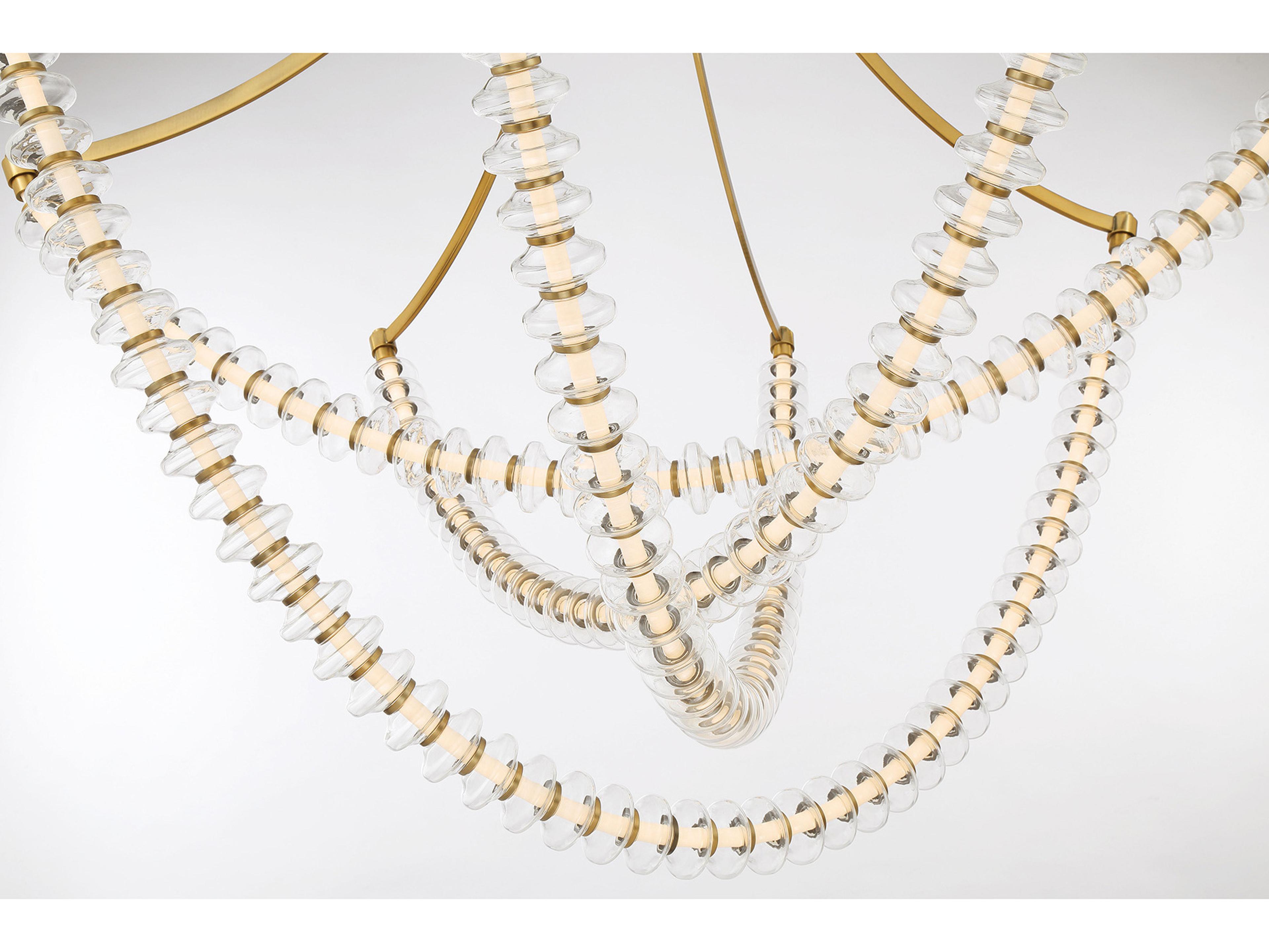 Minka Lavery Pearl Legacy Brass Linear Tiered Chandelier