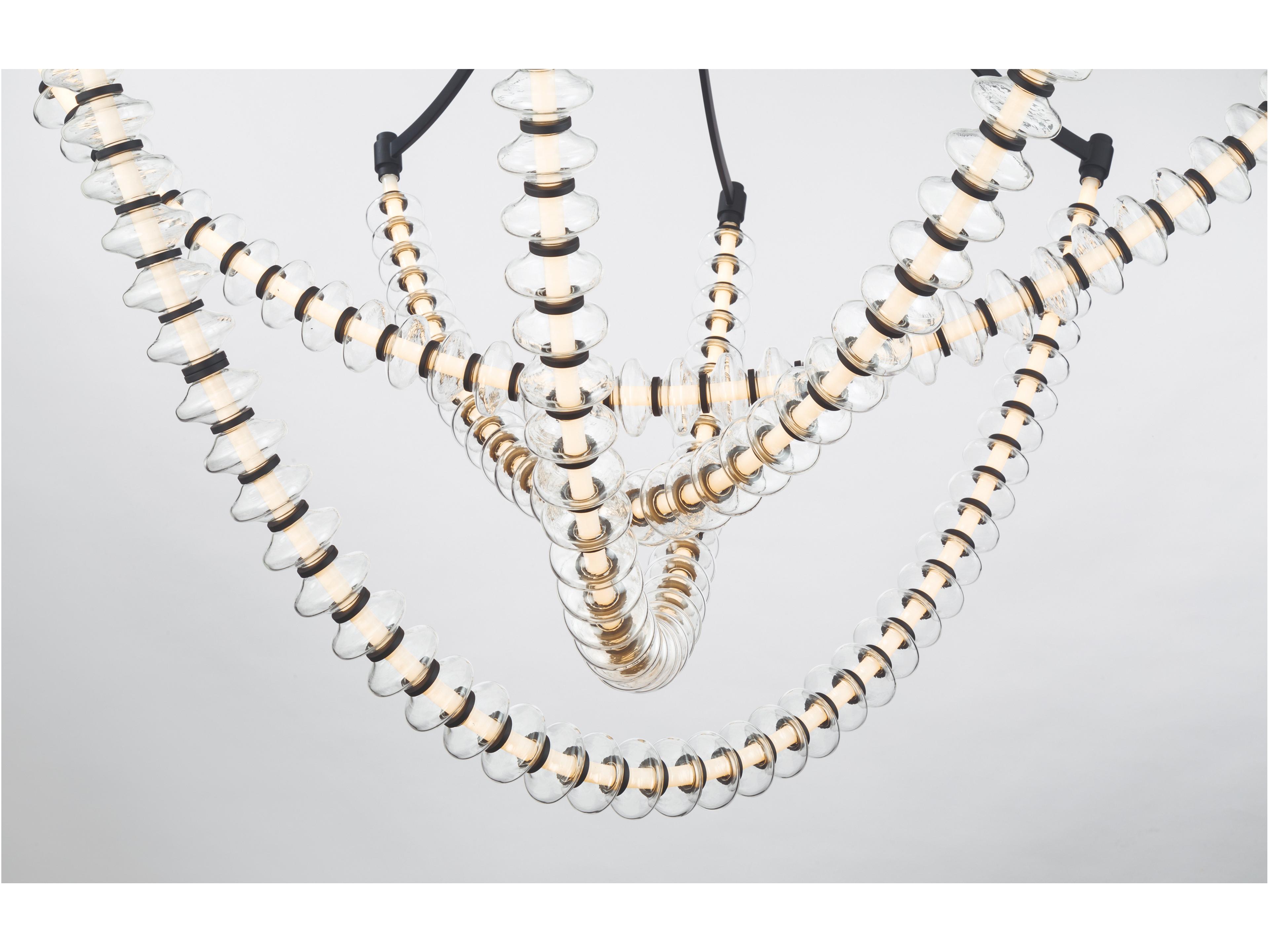 Minka Lavery Pearl Dark Matte Black Linear Chandelier