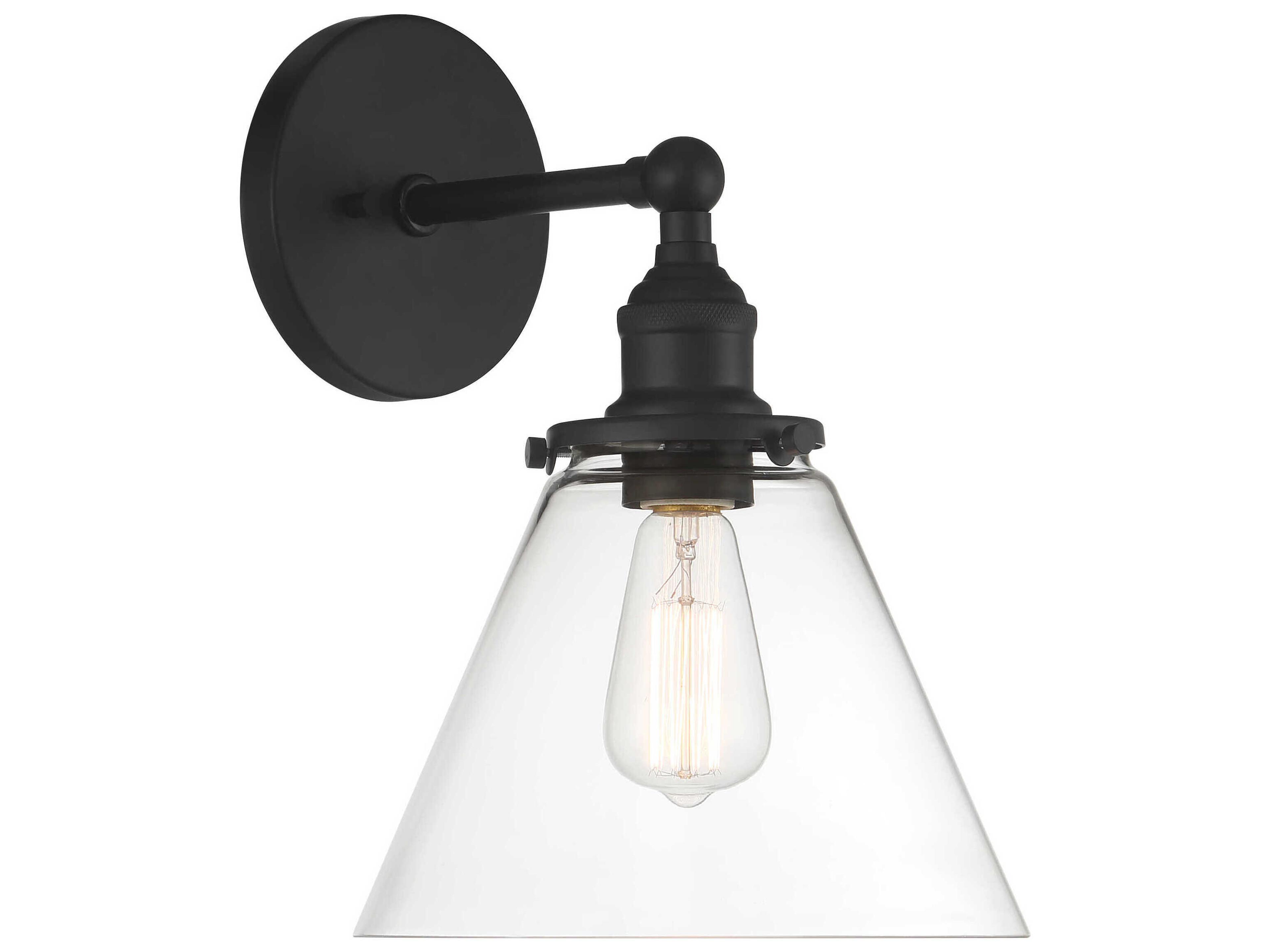 Barwell 1-Light Coal Black Wall Sconce