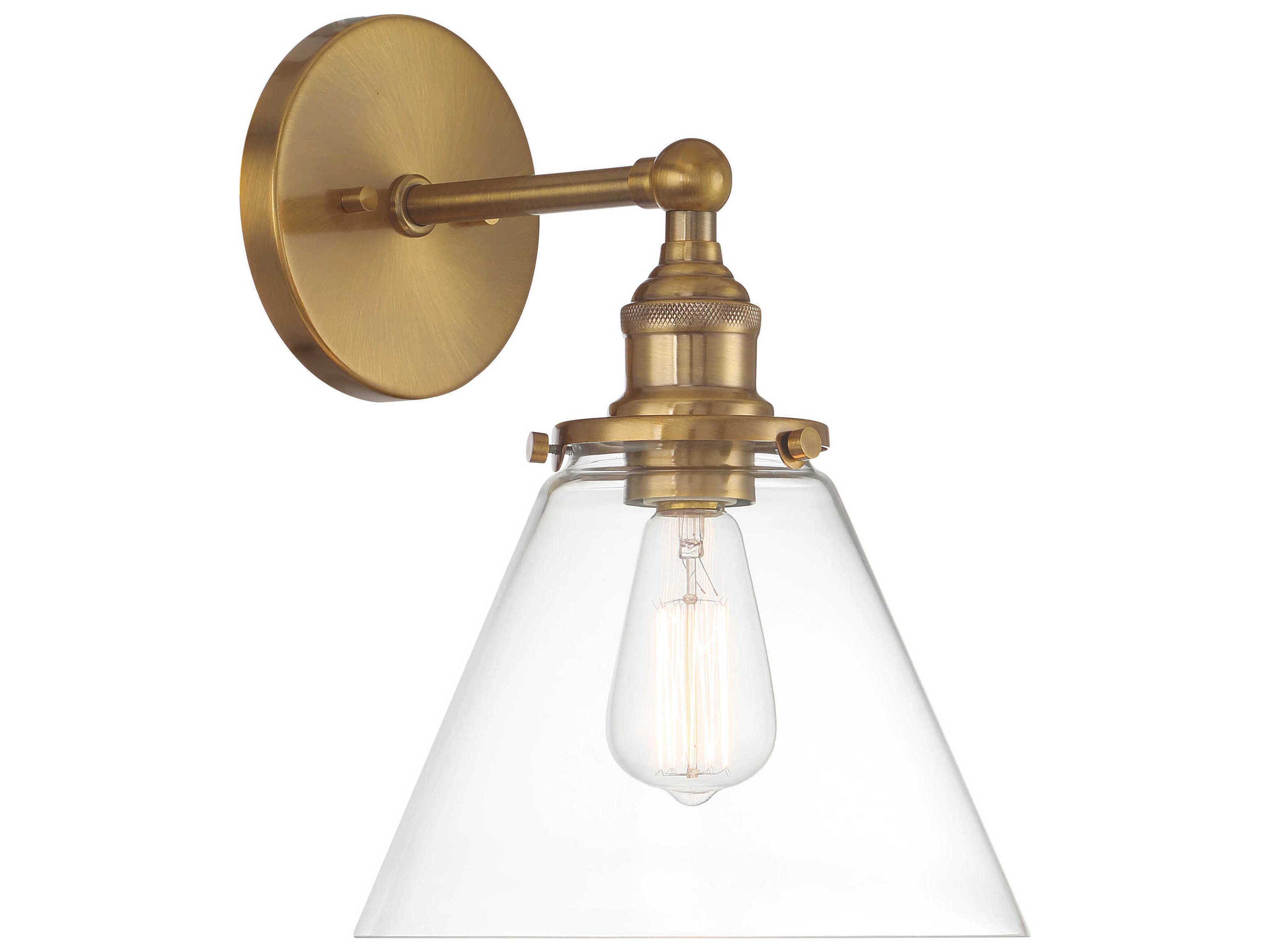 Barwell 1-Light Oxidized Aged Brass Wall Sconce