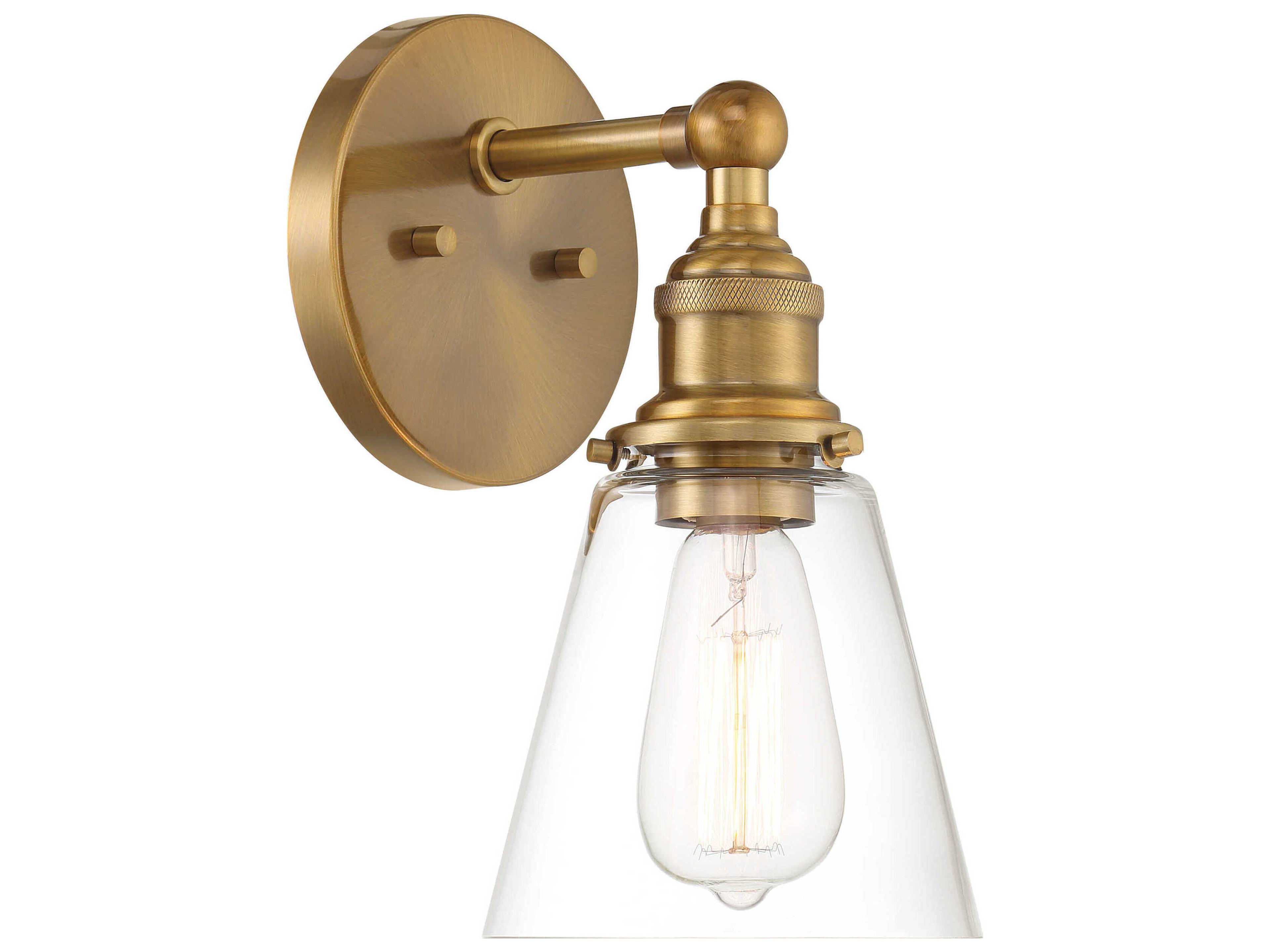 Barwell 1-Light Oxidized Aged Brass Wall Sconce