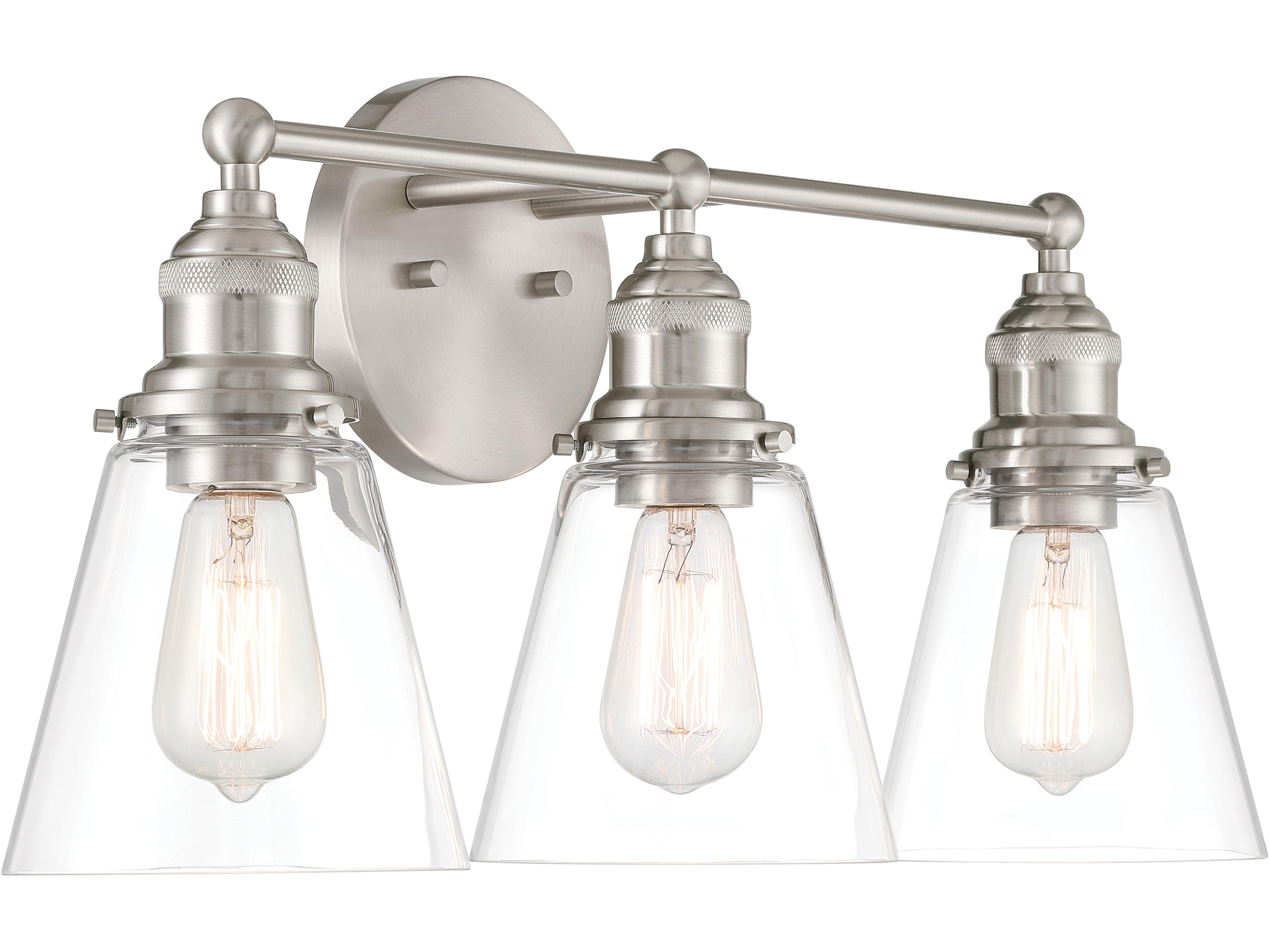 Minka Lavery Barwell 3-Light Brushed Nickel Vanity Light