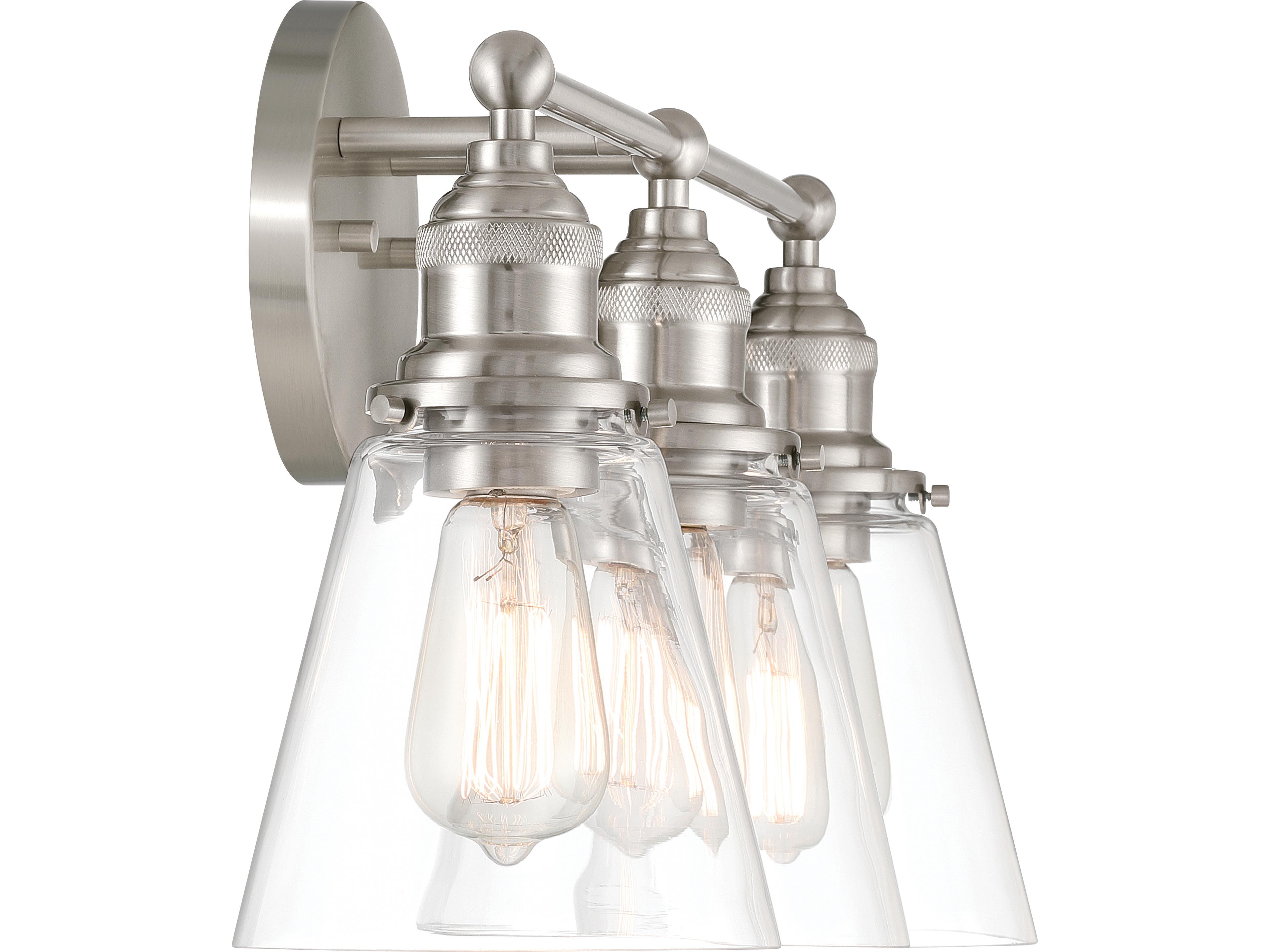 Minka Lavery Barwell 3-Light Brushed Nickel Vanity Light