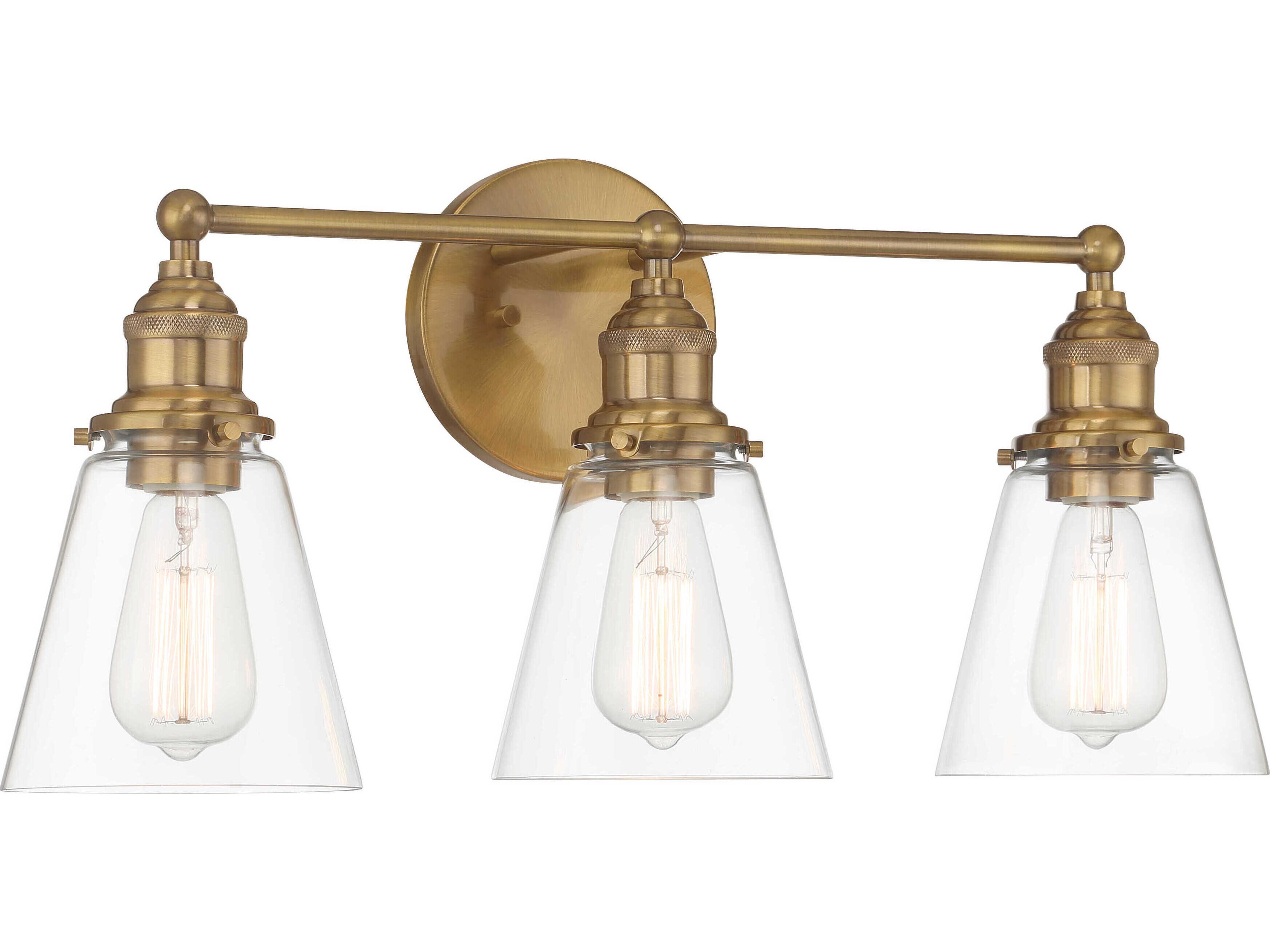 Barwell 3-Light Oxidized Aged Brass Vanity Light