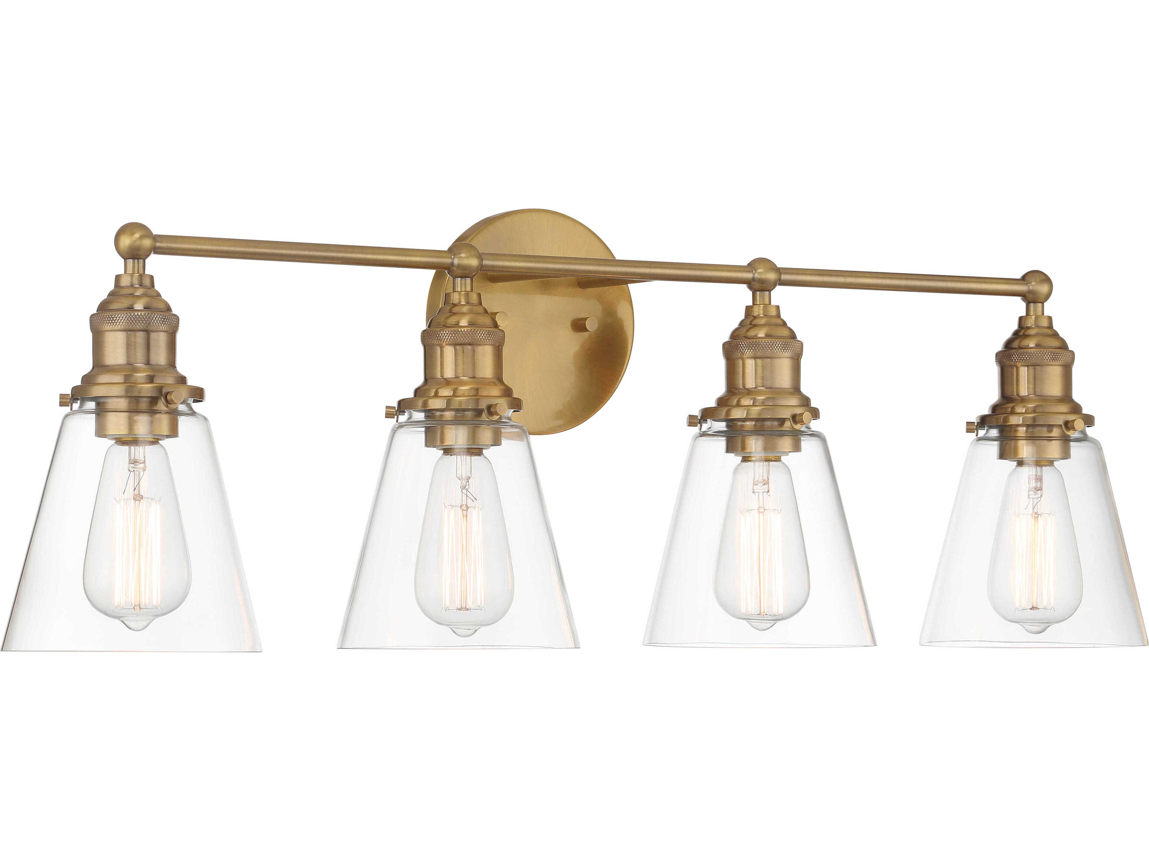Barwell 4-Light Oxidized Aged Brass Vanity Light
