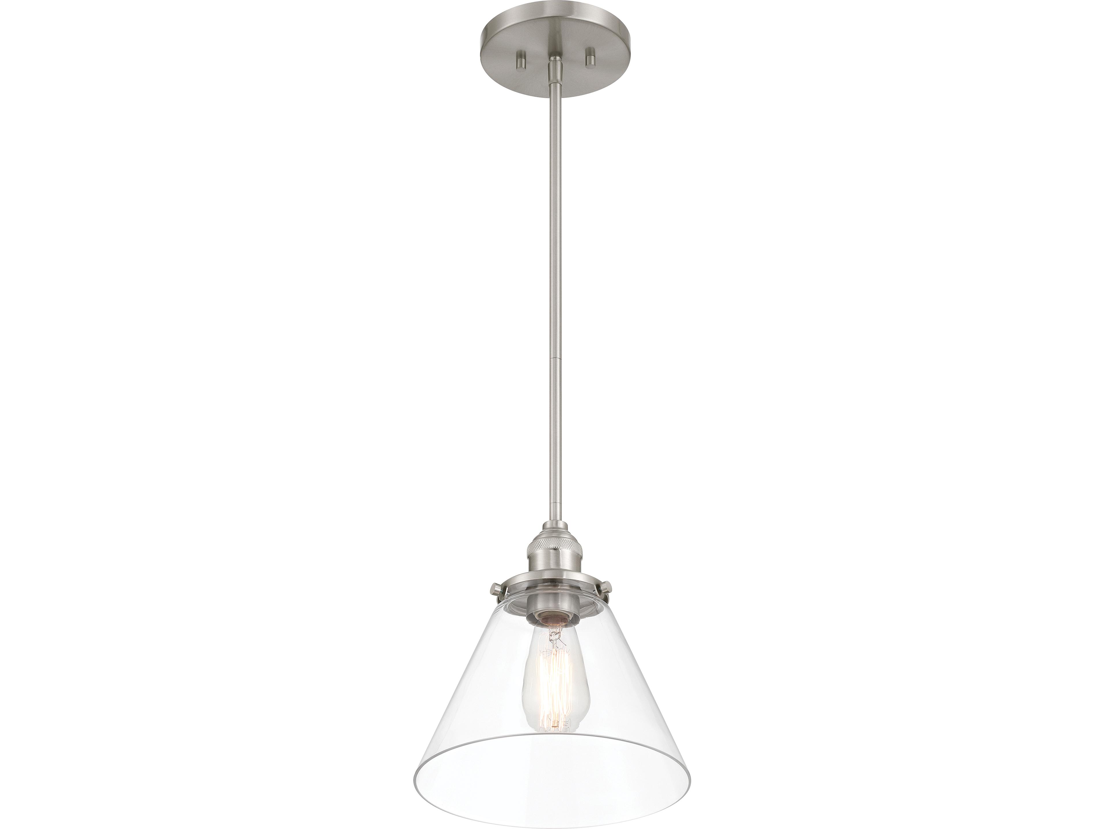 Minka Lavery Barwell 1-Light Brushed Nickel Mini Pendant