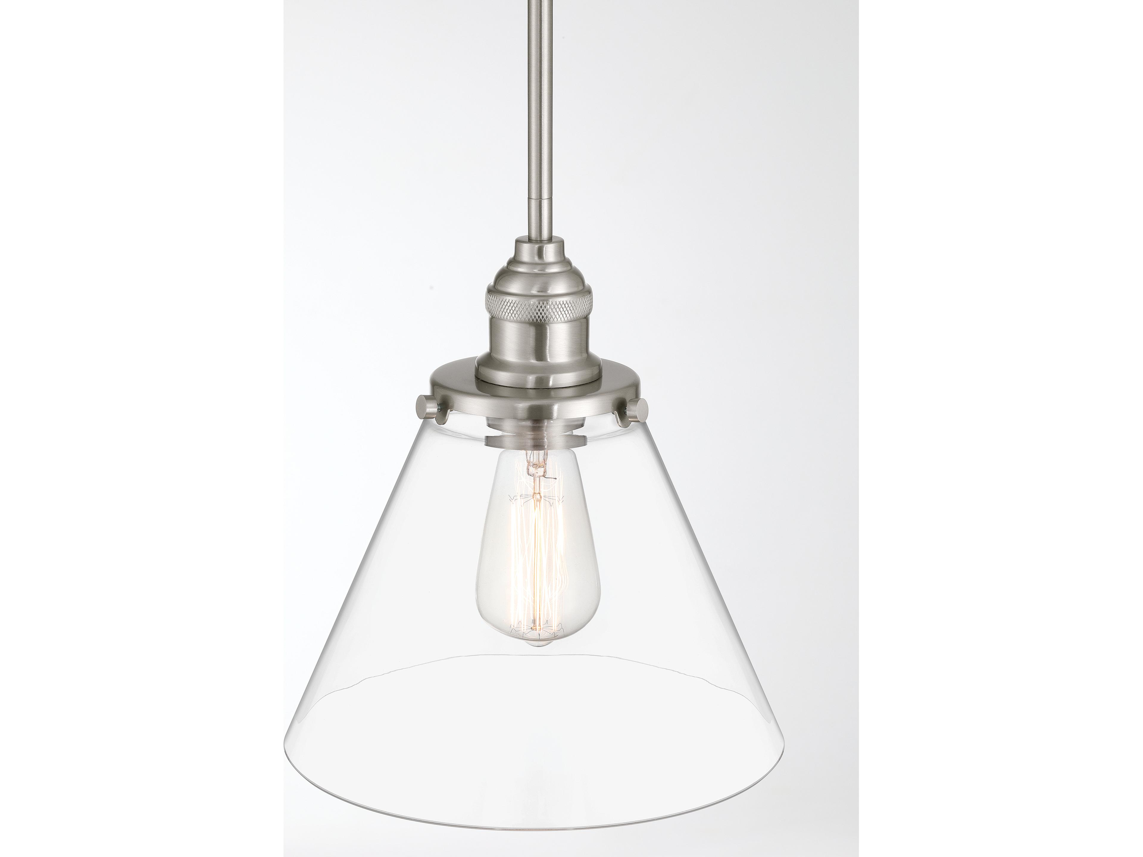 Minka Lavery Barwell 1-Light Brushed Nickel Mini Pendant