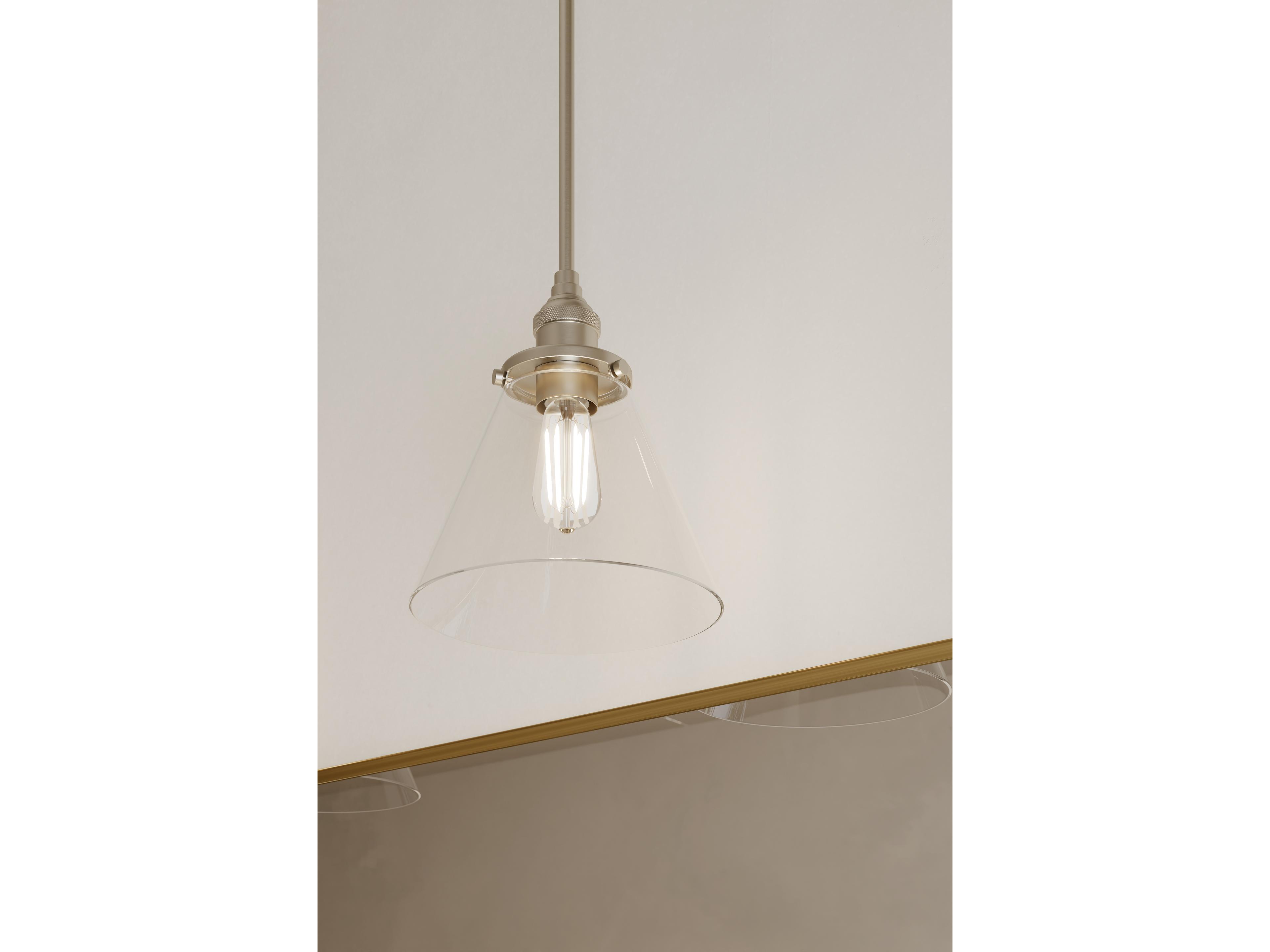 Minka Lavery Barwell 1-Light Brushed Nickel Mini Pendant