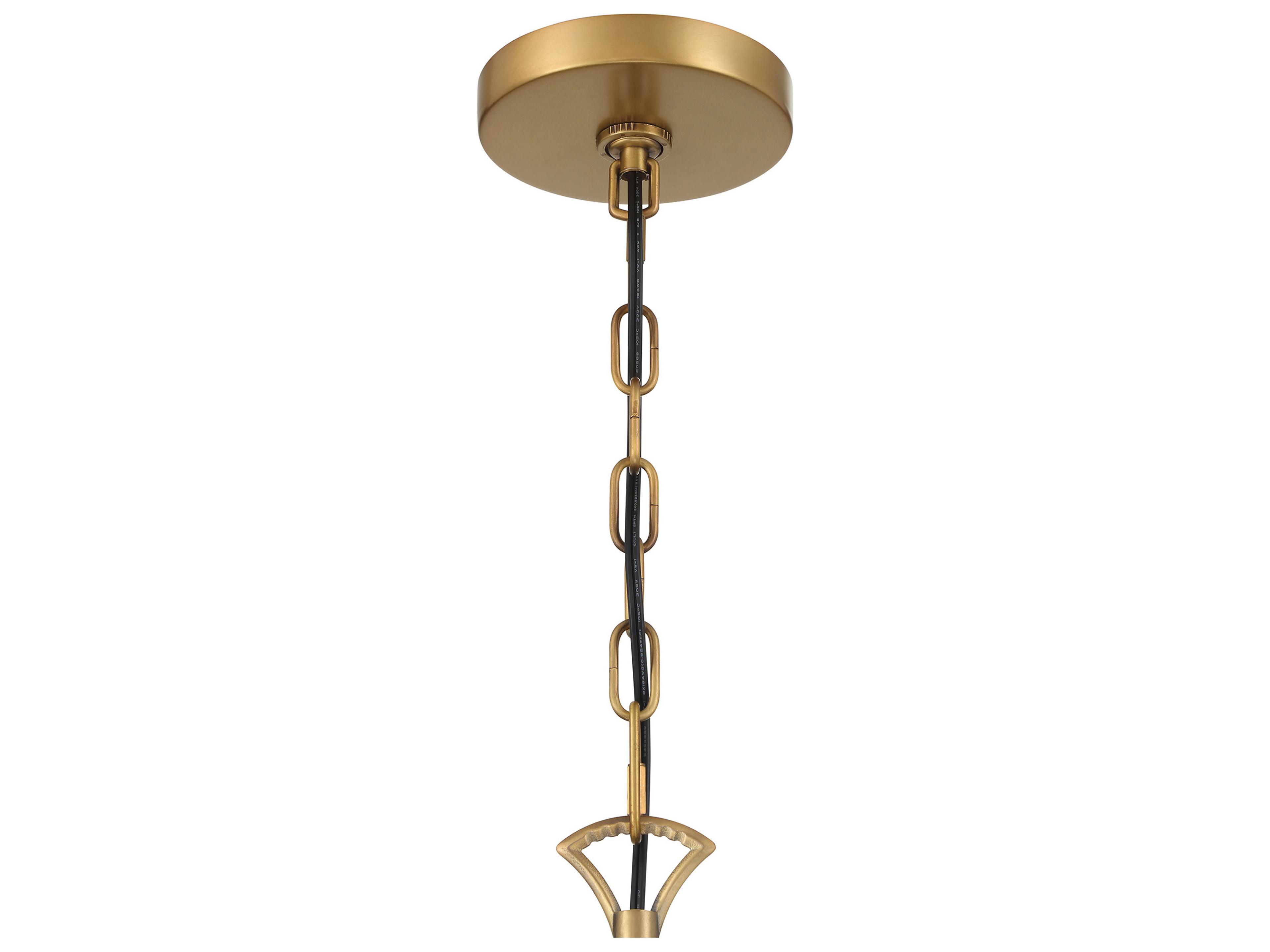 Minka Lavery Miller 6-Light Legacy Brass Sand Coal Candelabra Chandelier