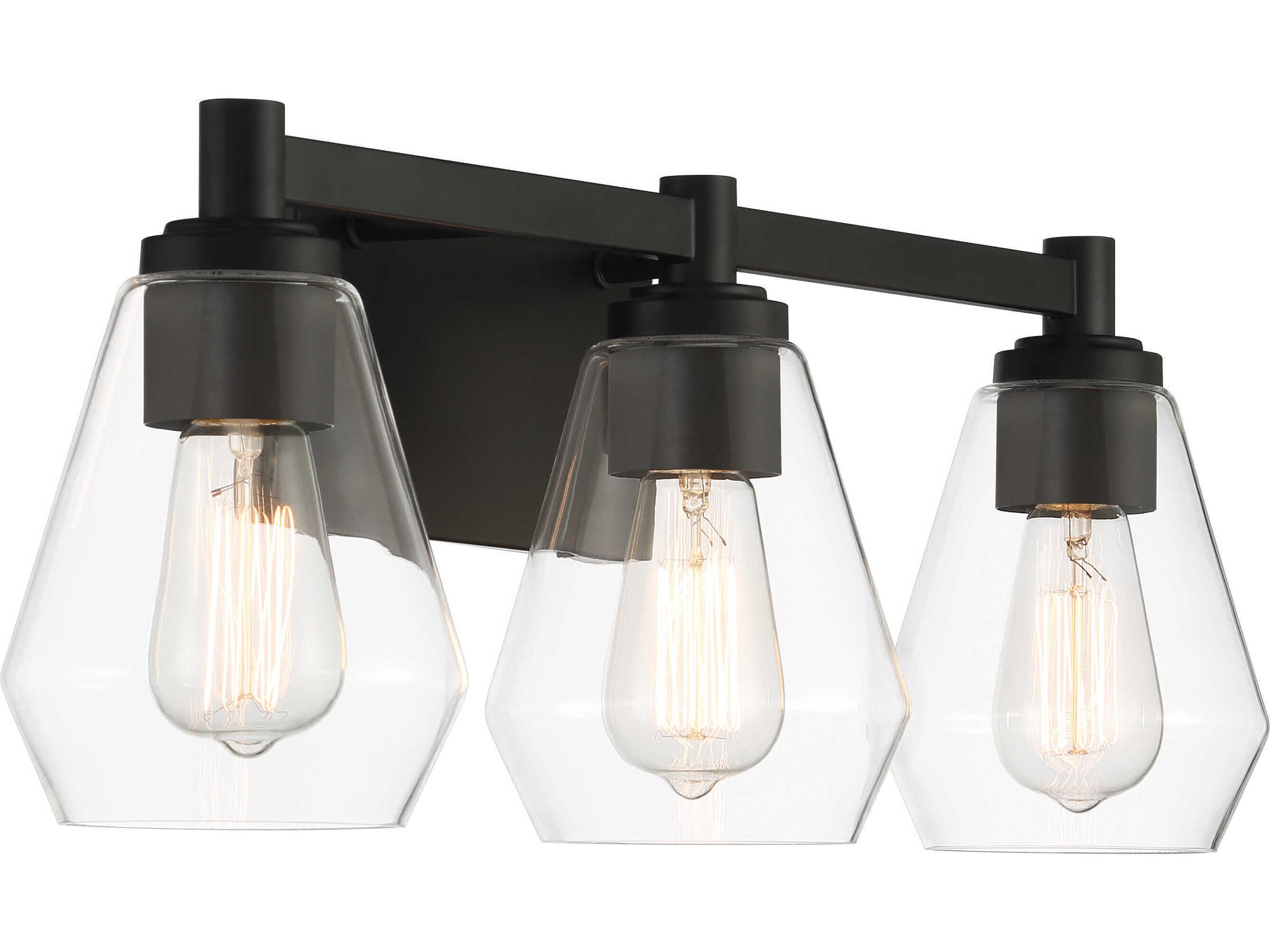 Minka Lavery Clarity 3-Light Coal Black Vanity Light