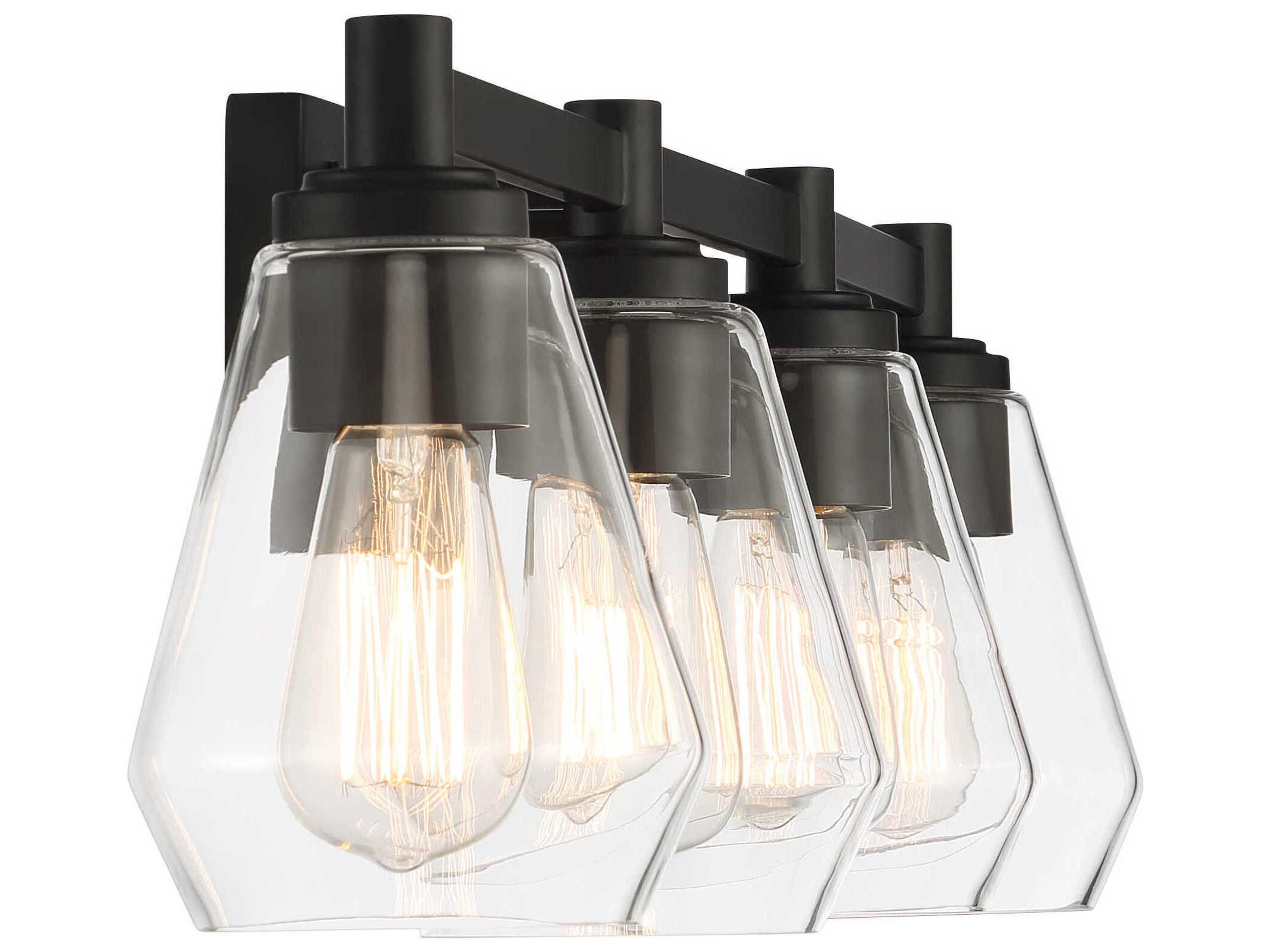 Minka Lavery Clarity 4-Light Coal Black Vanity Light