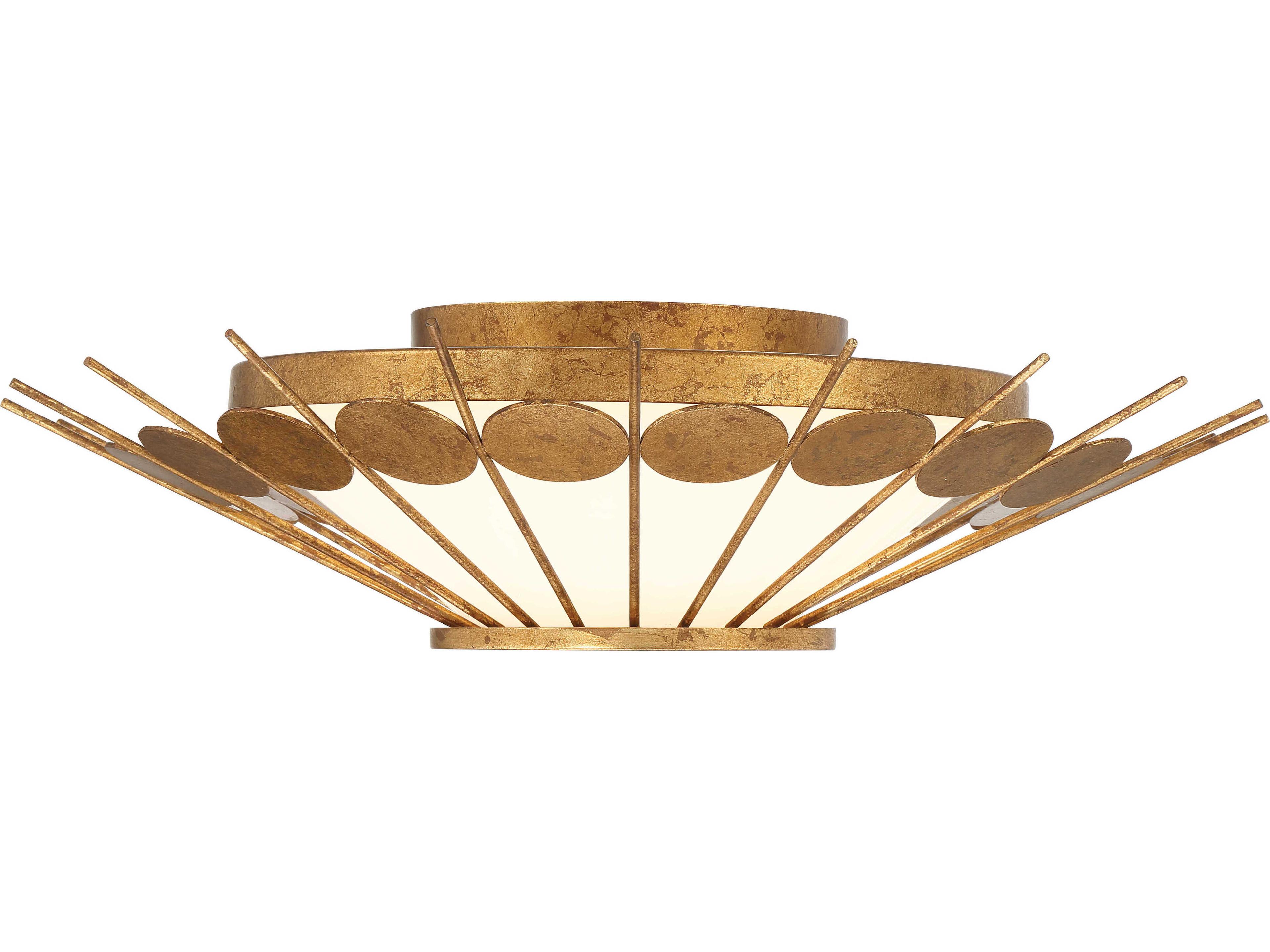 Minka Lavery Capieso 1-Light Elara Gold Bowl Flush Mount