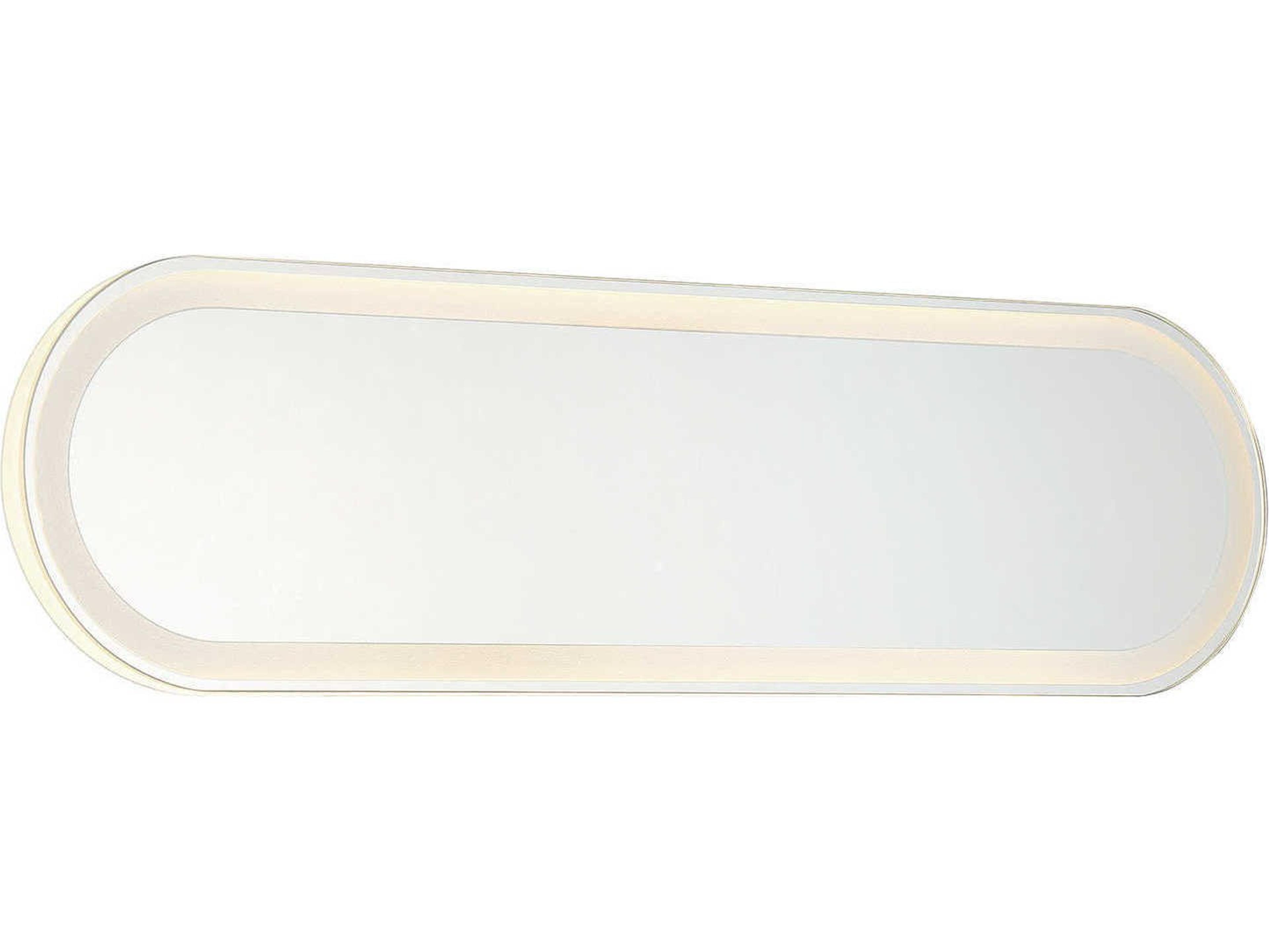 White Oval Backlit LED Wall Mirror