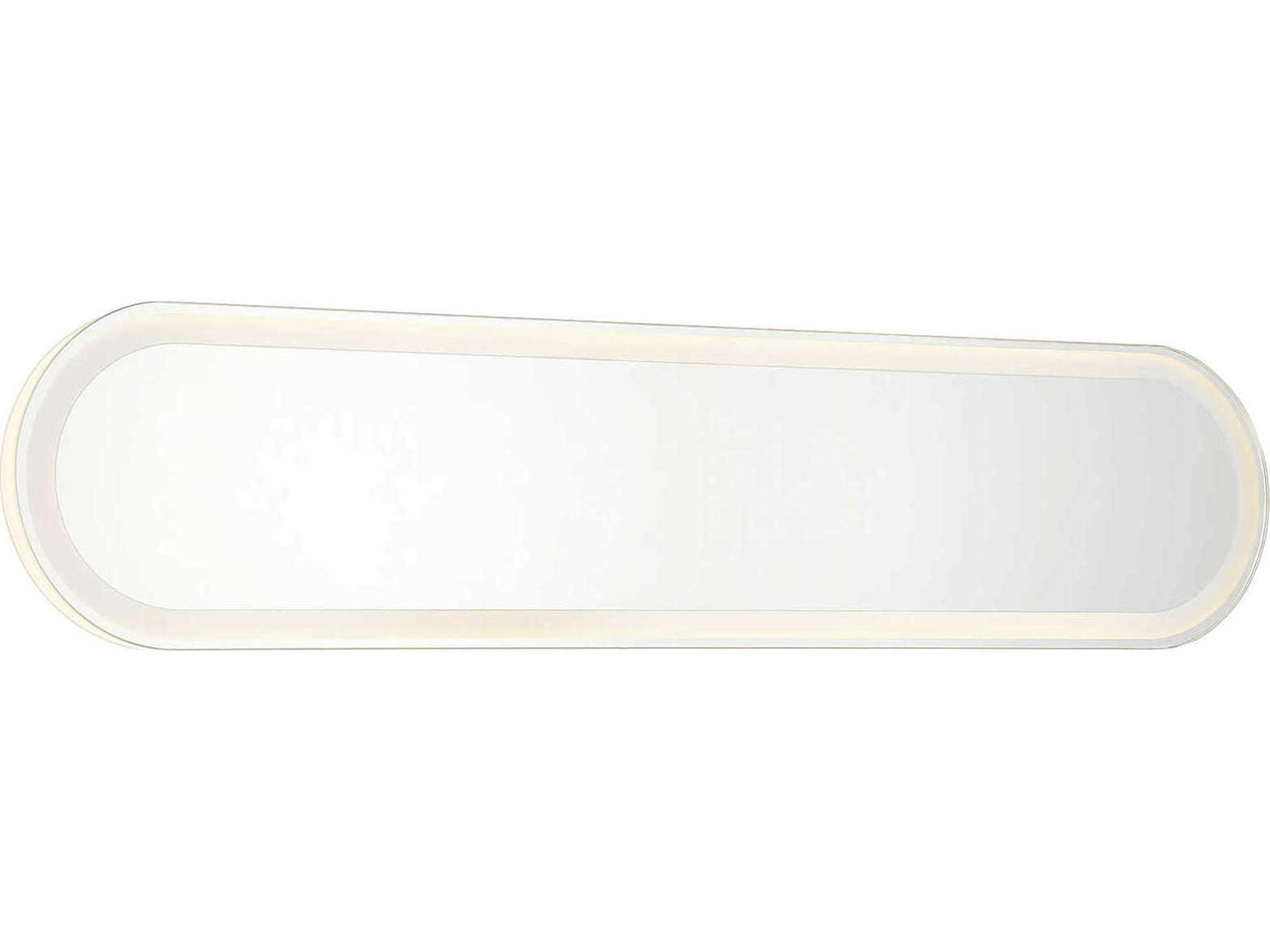 White Oval Backlit LED Wall Mirror