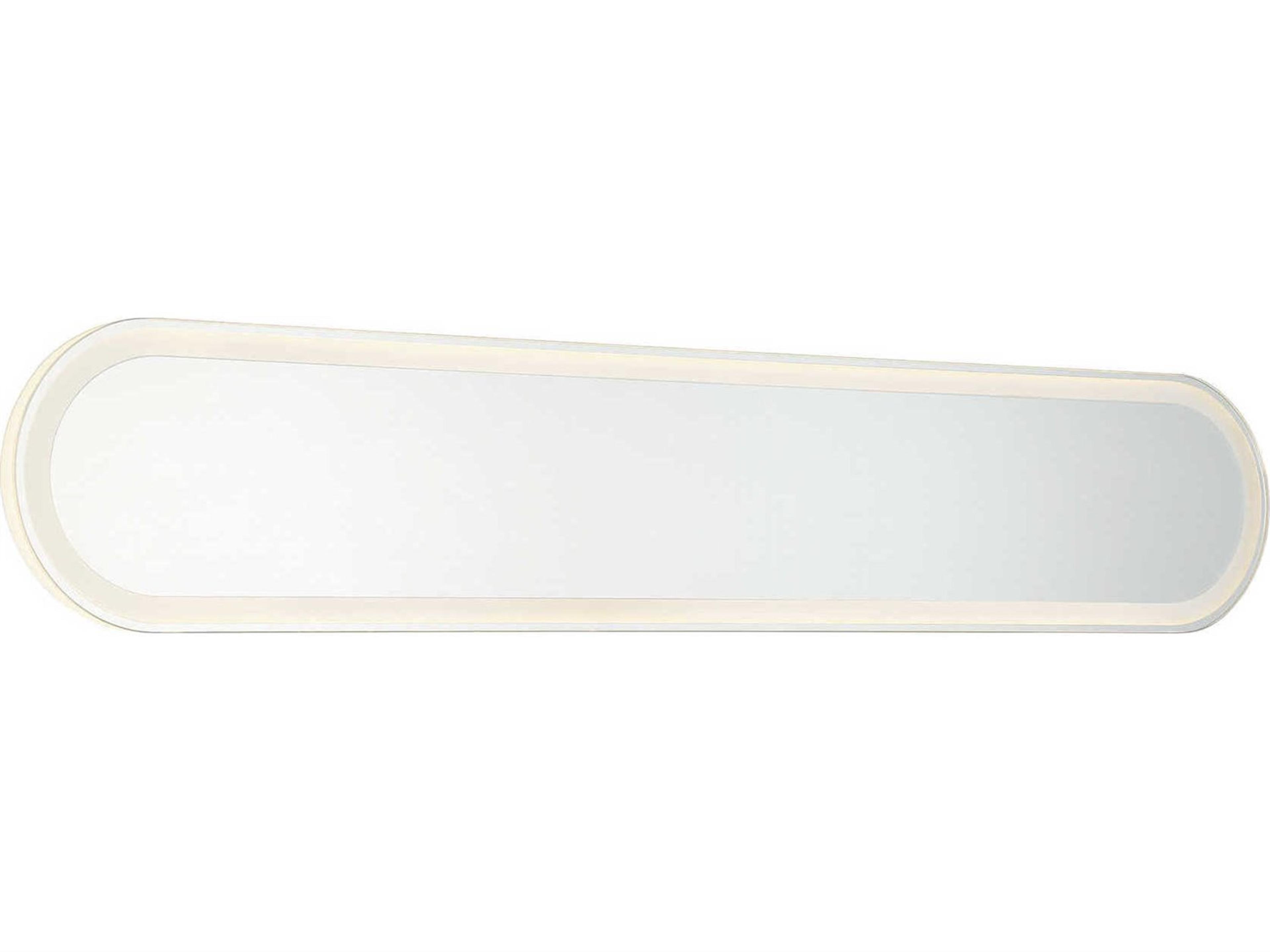 White Oval Backlit LED Wall Mirror