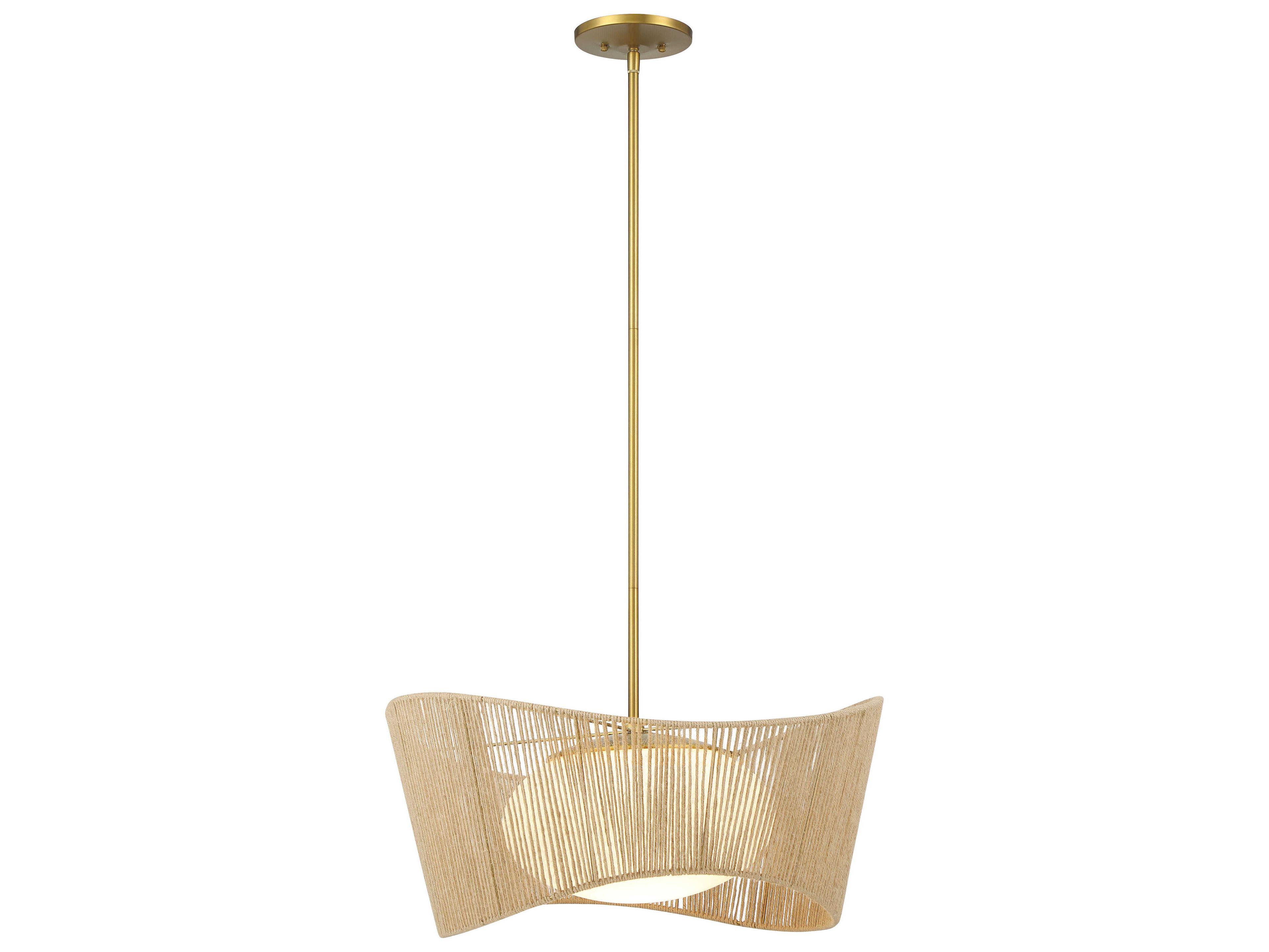 Key Largo 1-Light Soft Brass Glass Globe Pendant