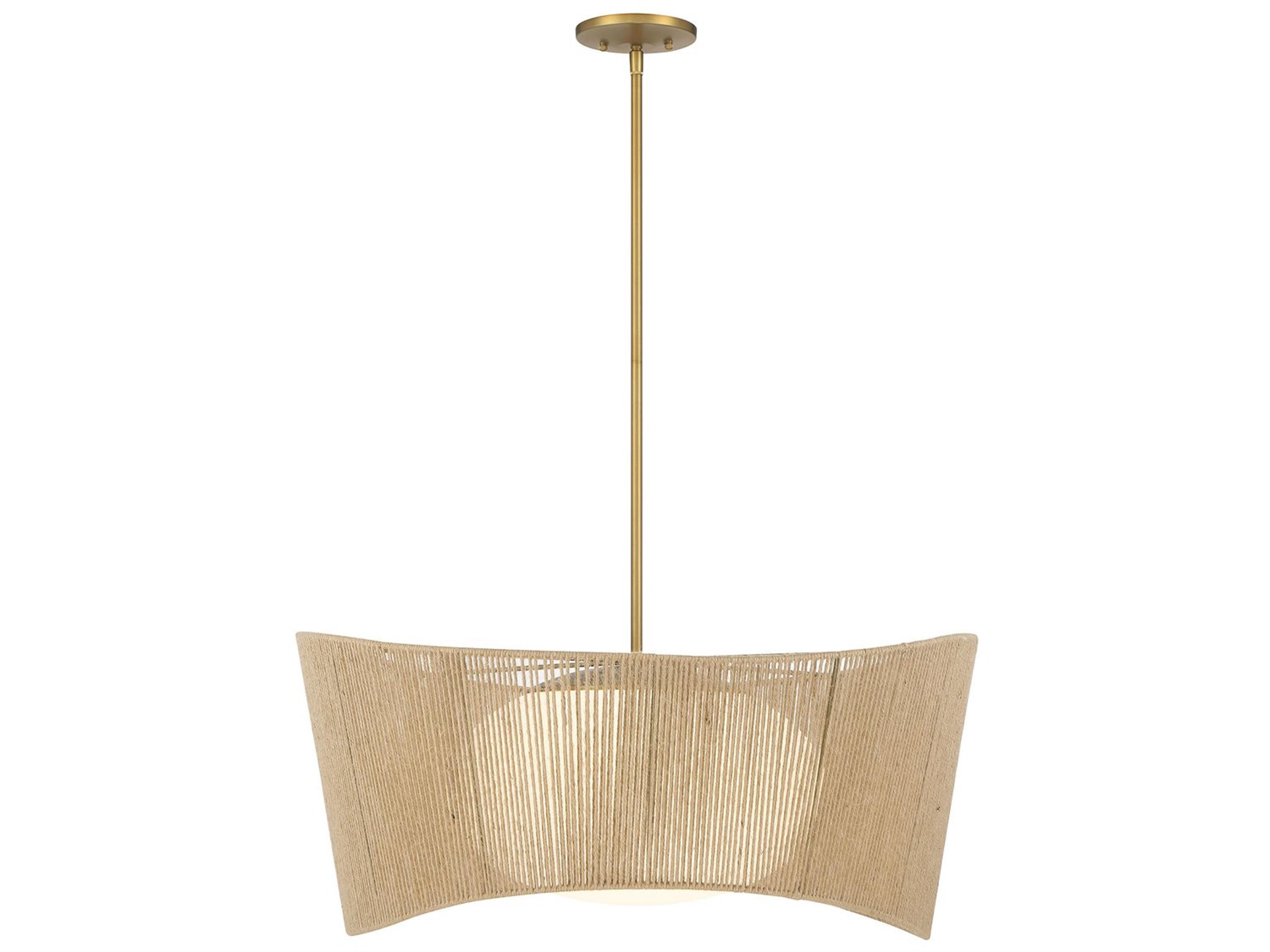 Minka Lavery Key Largo 1-Light Soft Brass Glass Globe Pendant