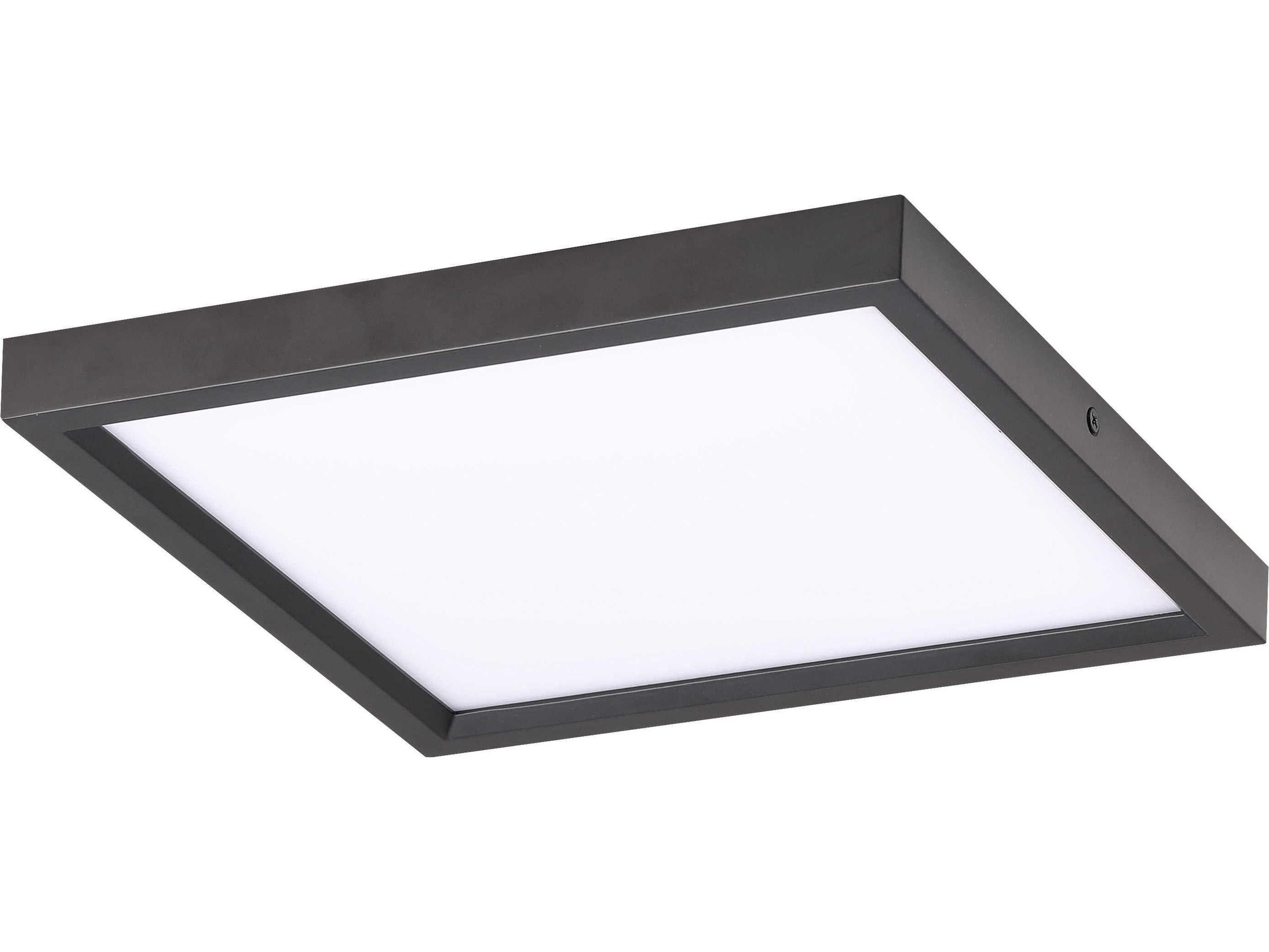 1-Light Coal Black LED Flush Mount
