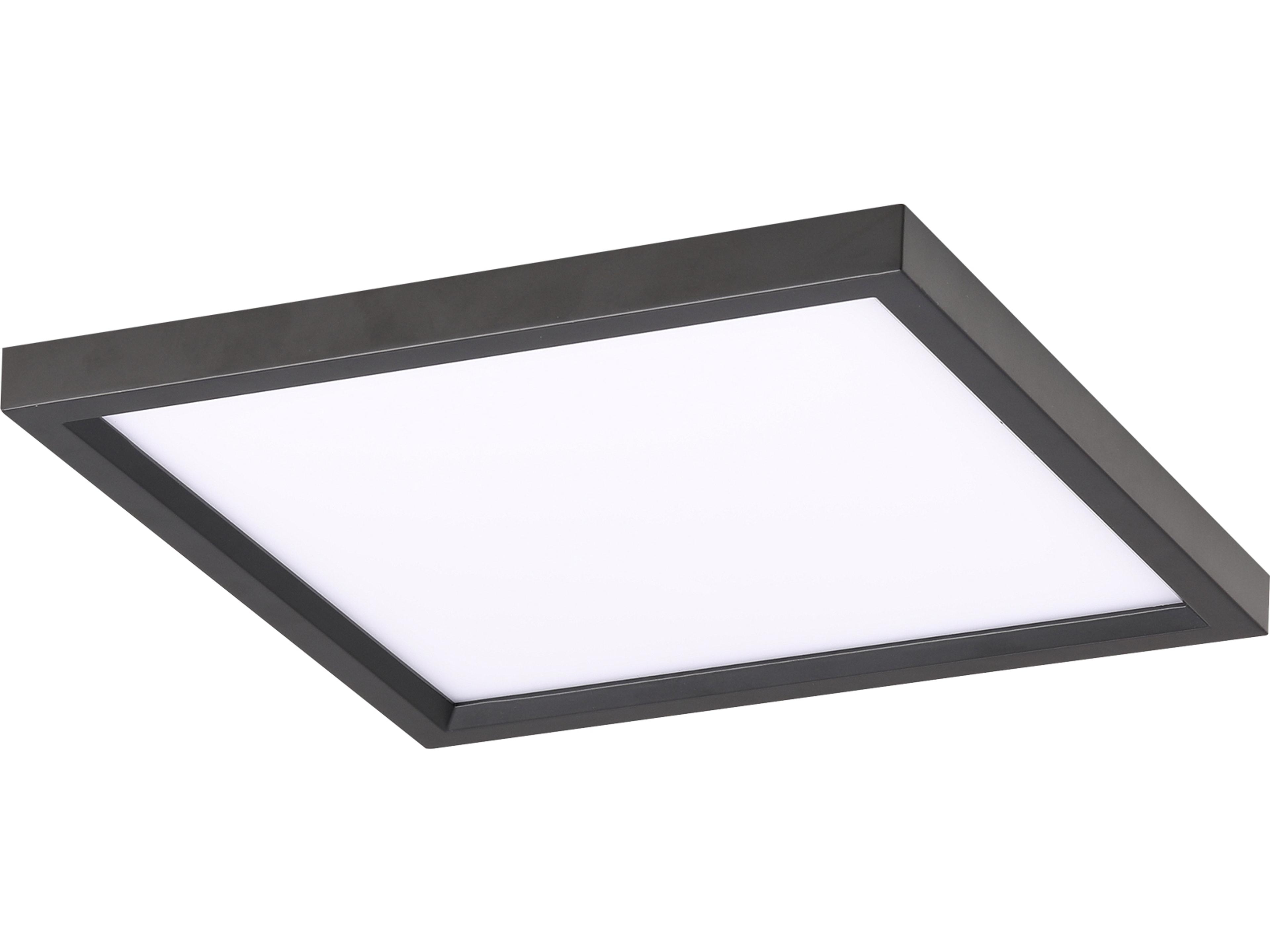 1-Light Coal Black LED Flush Mount