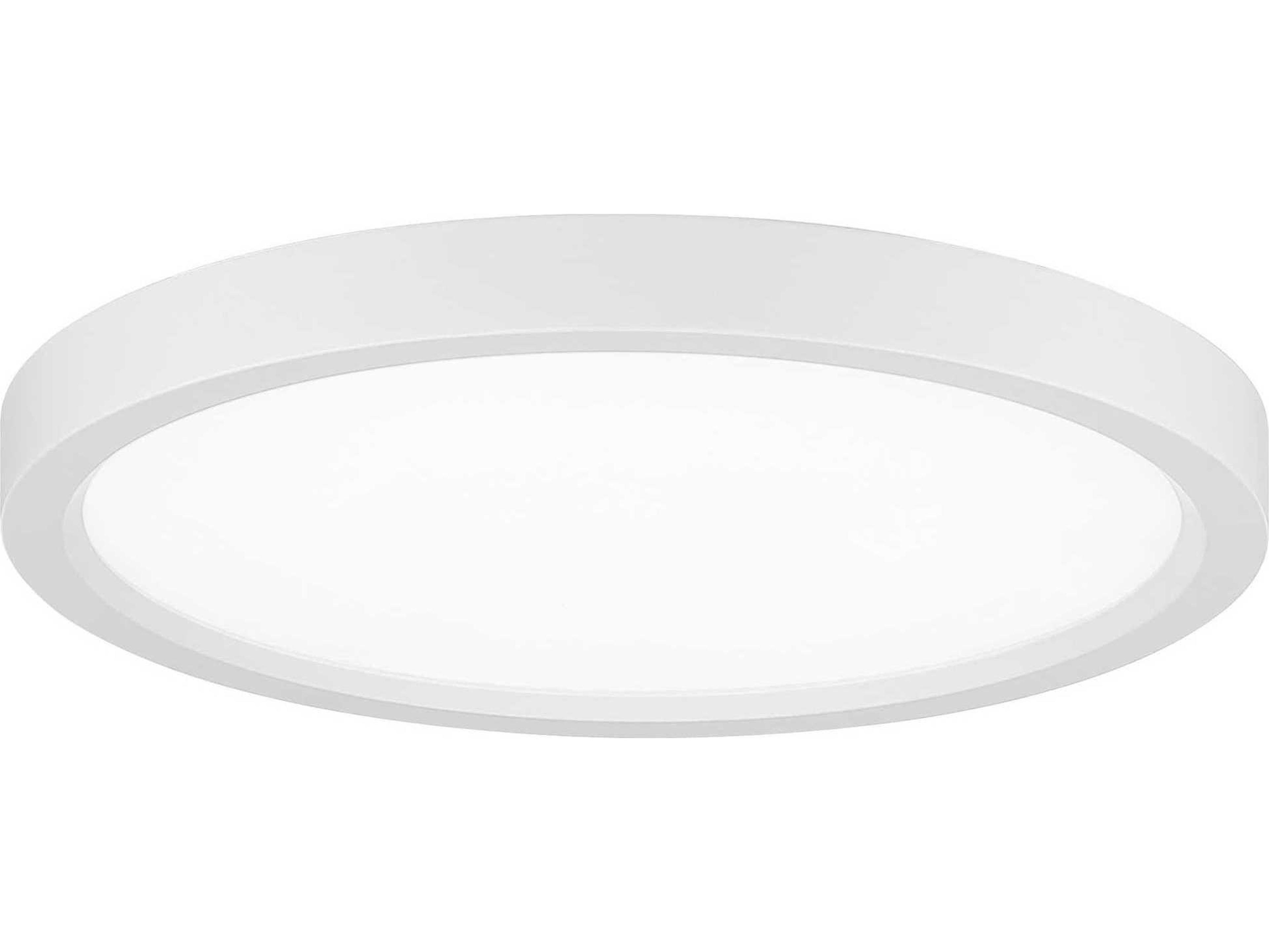 1-Light White LED Round Flush Mount