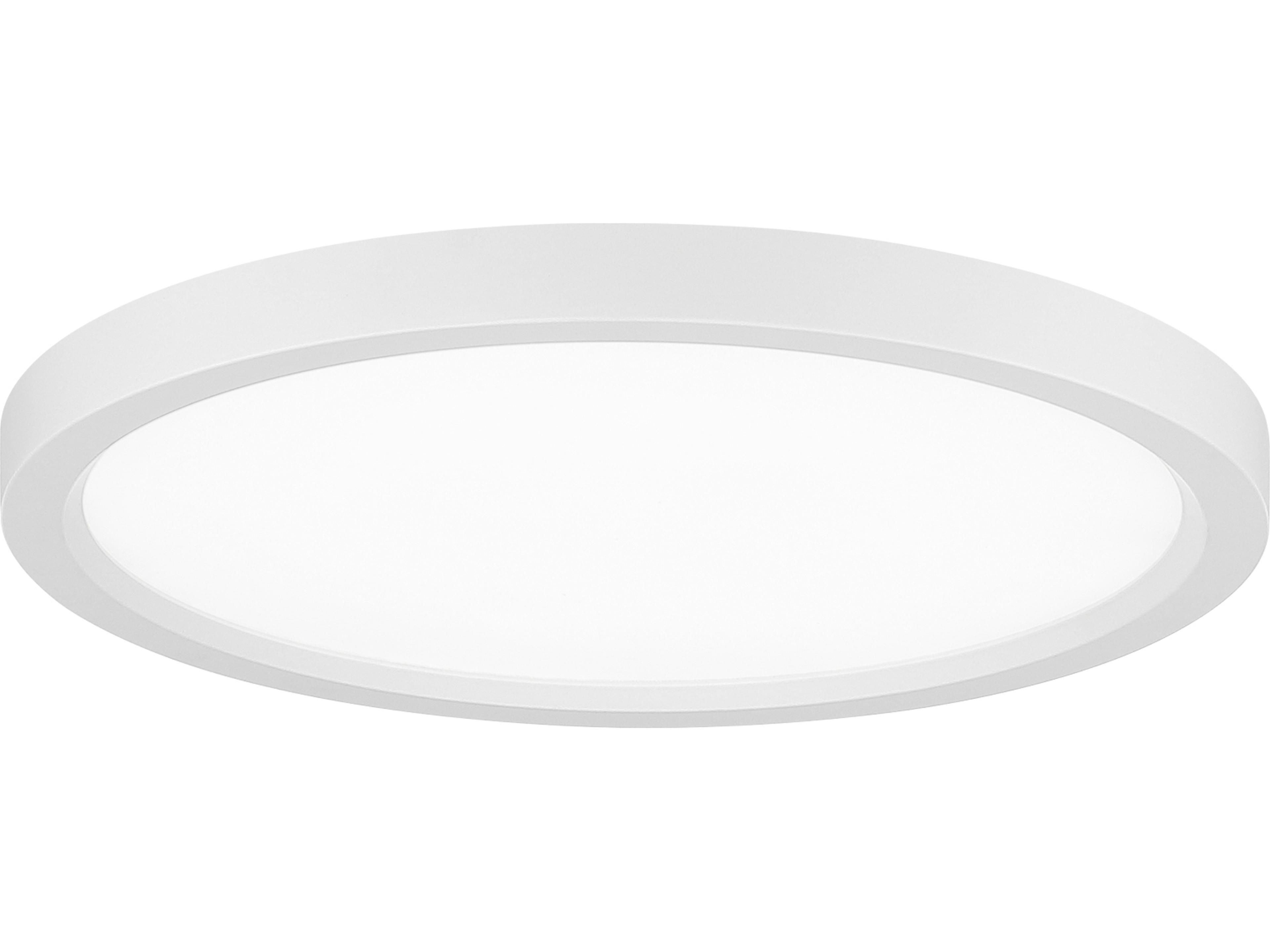 1-Light White LED Round Flush Mount
