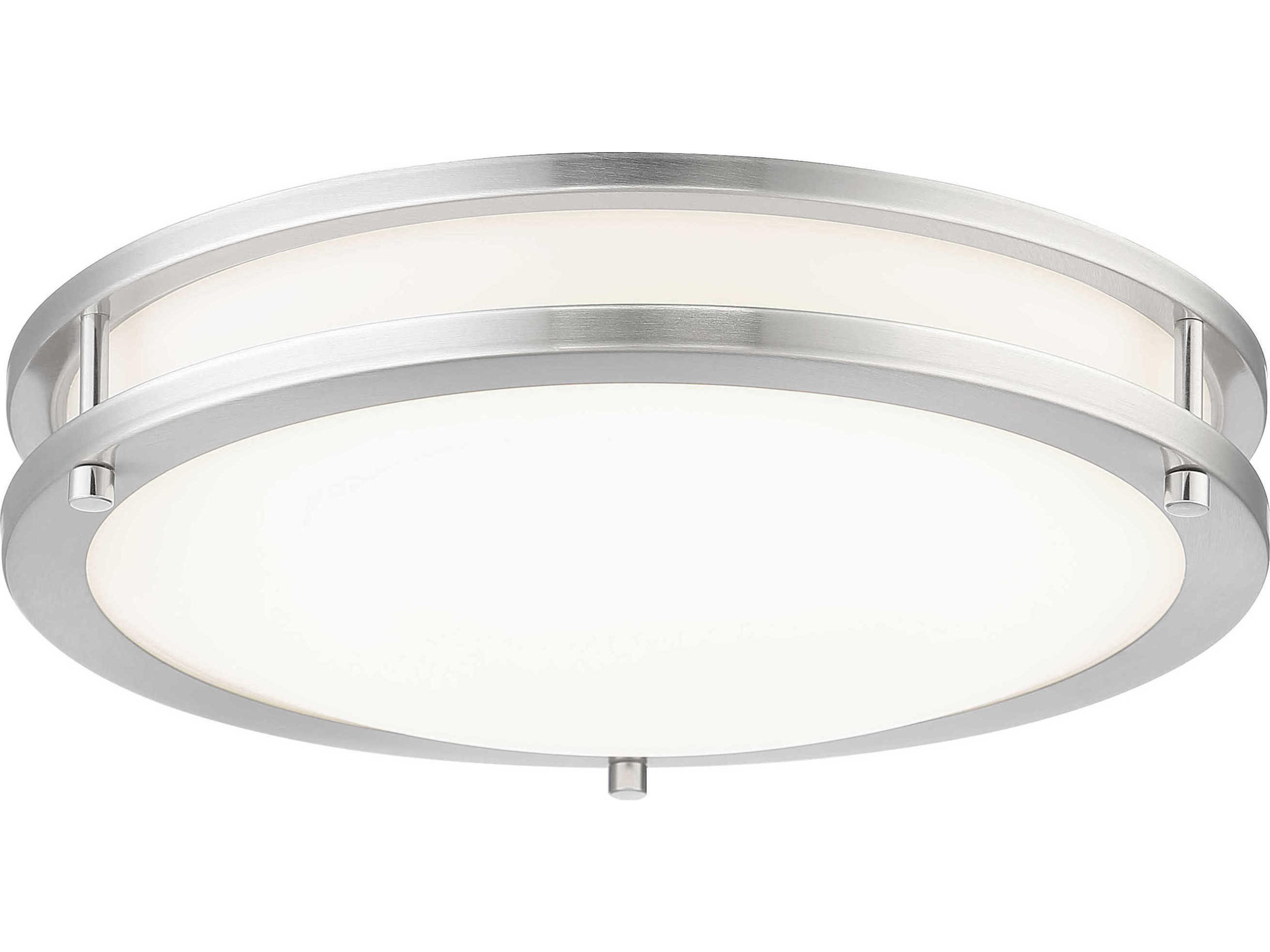 1-Light Brushed Nickel LED Round Flush Mount