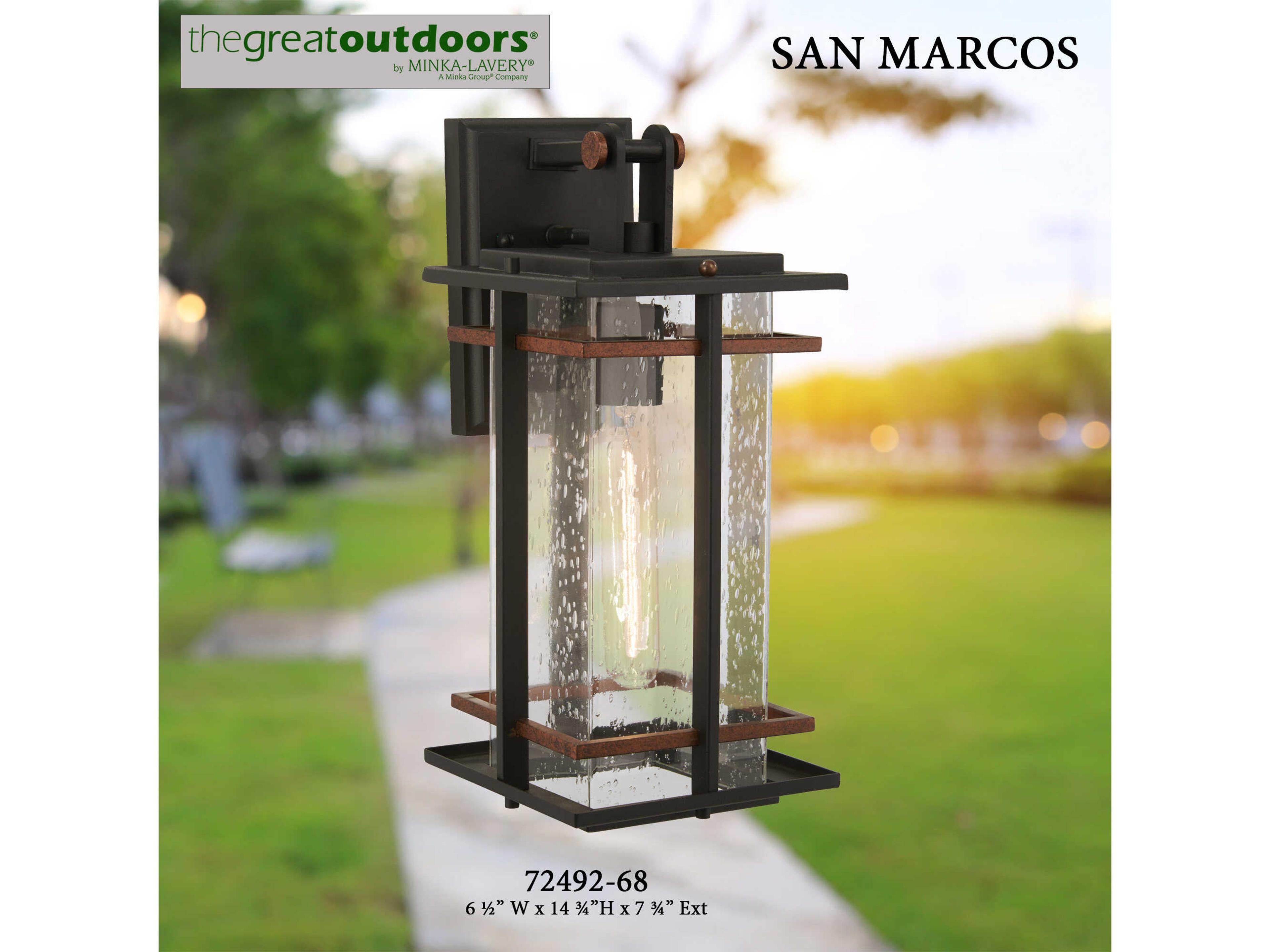 Minka Lavery San Marcos Glass Outdoor Wall Light