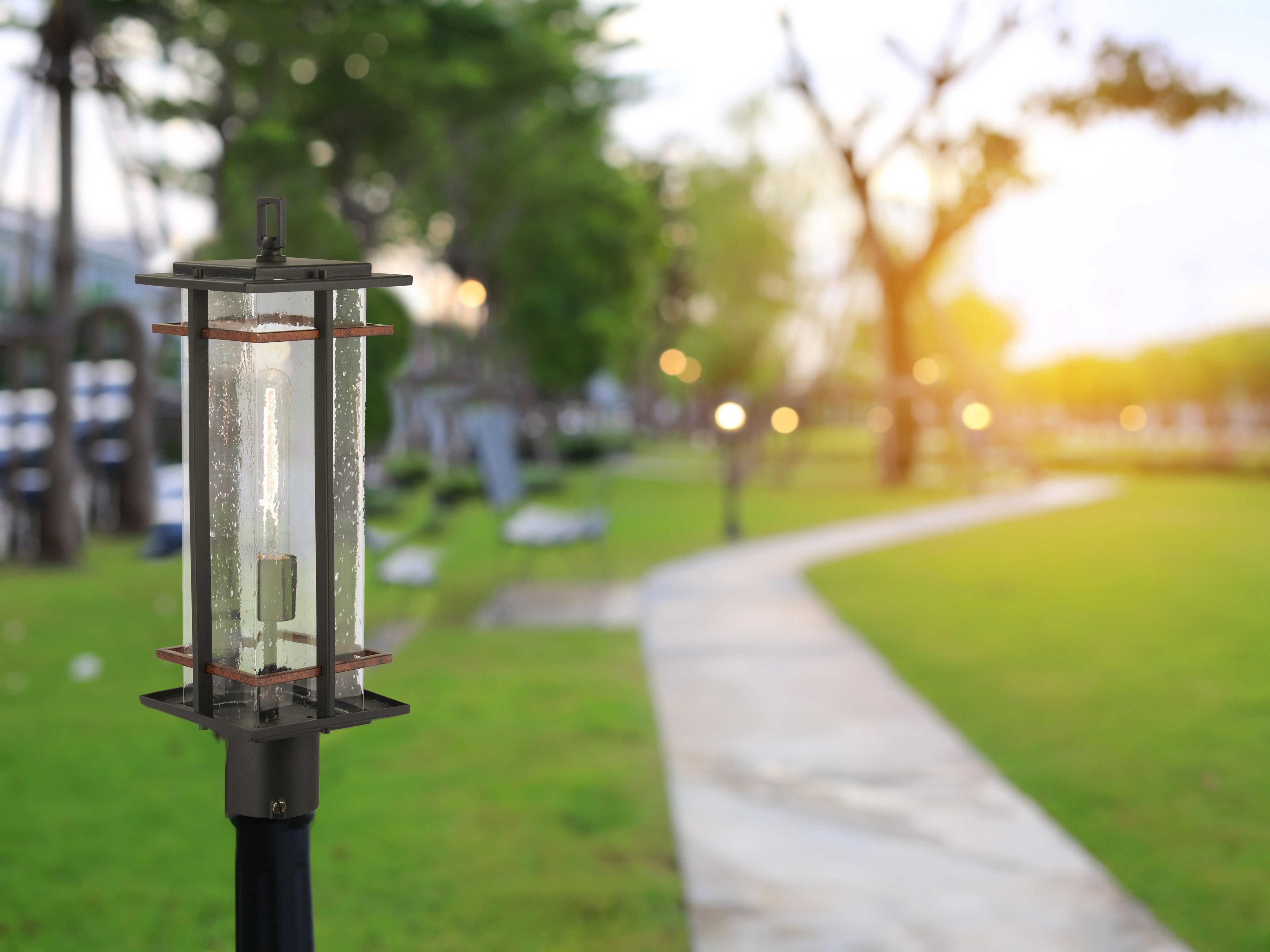 Minka Lavery San Marcos Glass Outdoor Post Light