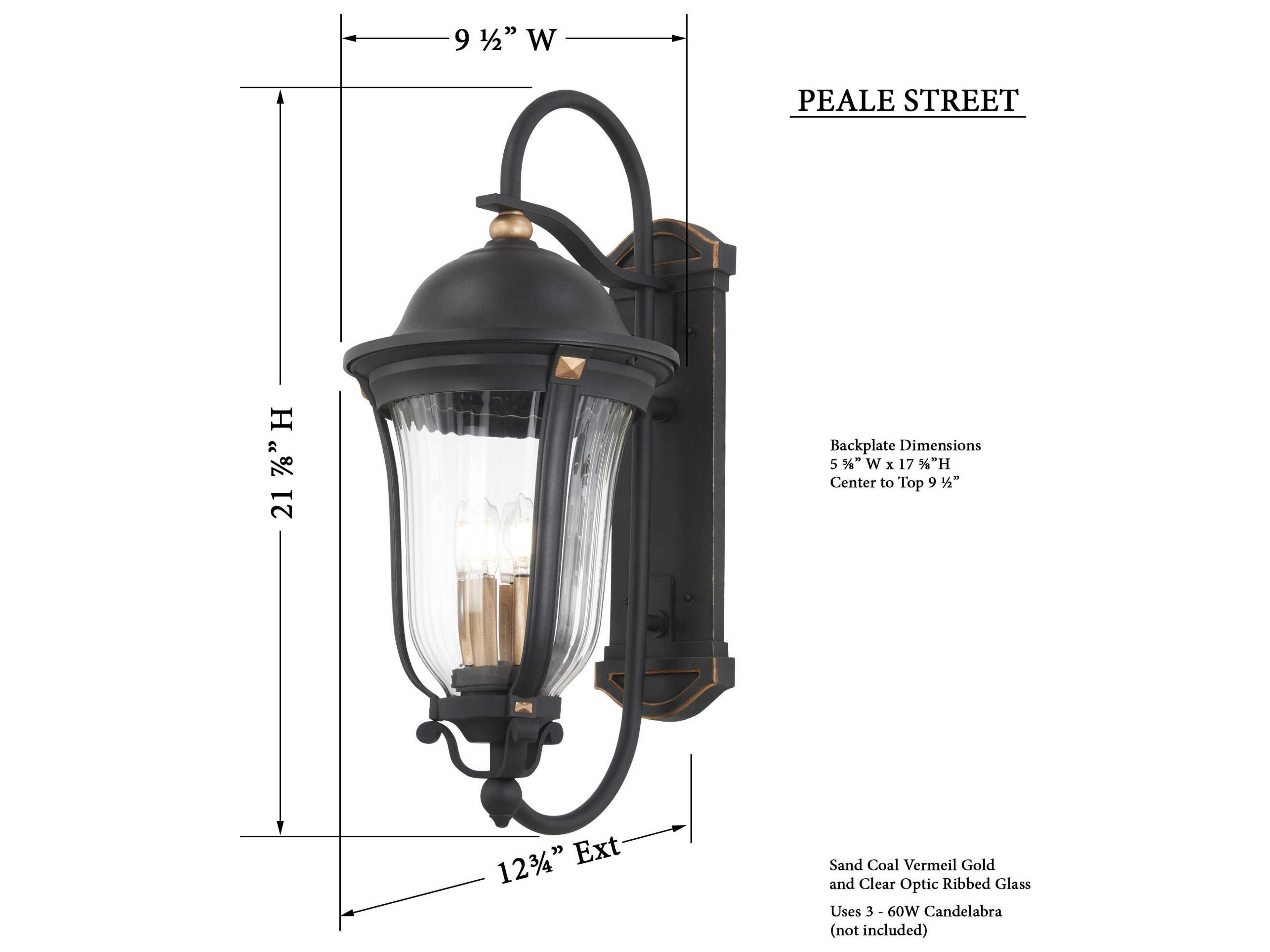 Minka Lavery Peale Street 3 - Light Outdoor Wall Light