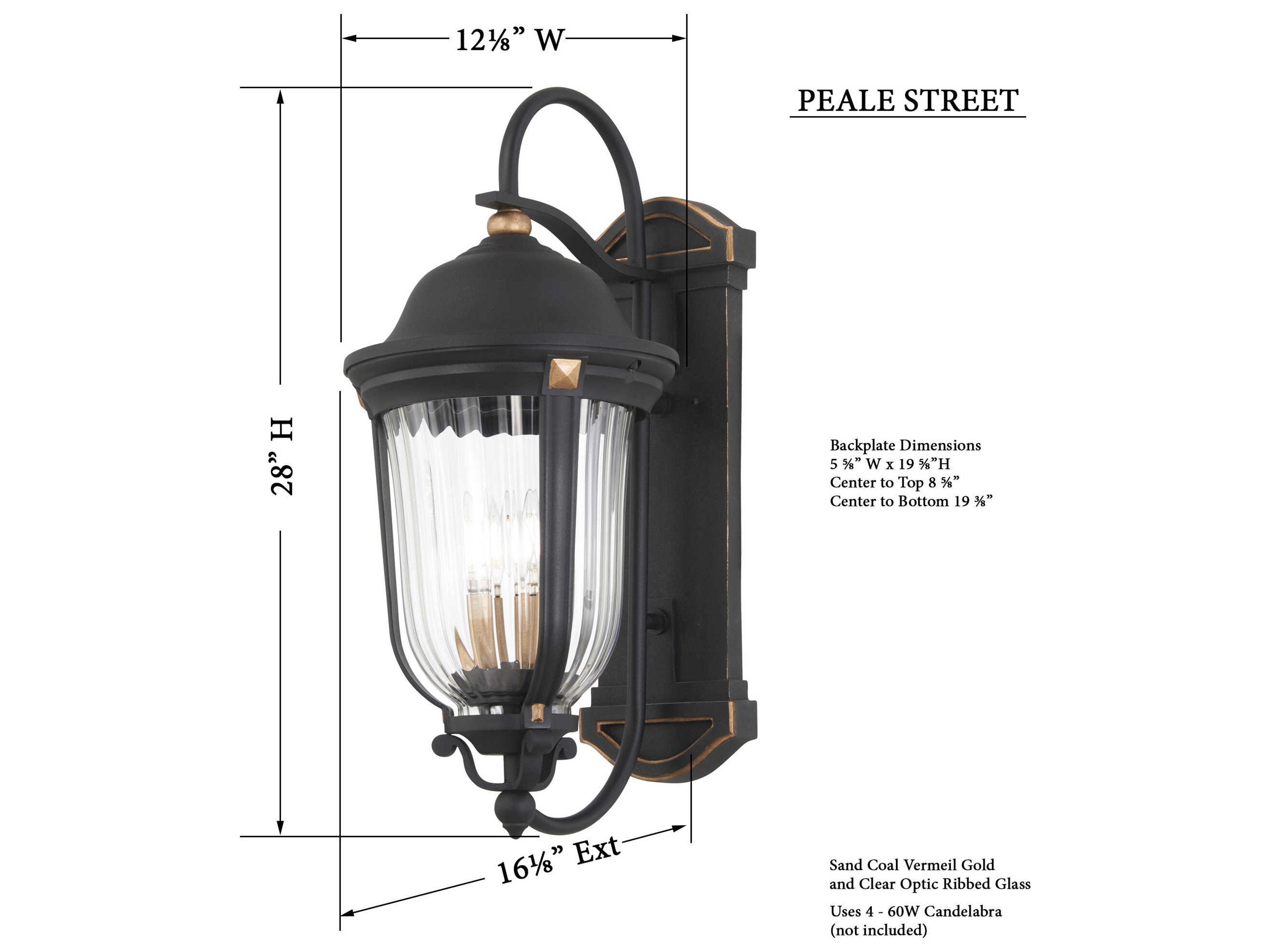Minka Lavery Peale Street 4 - Light Outdoor Wall Light