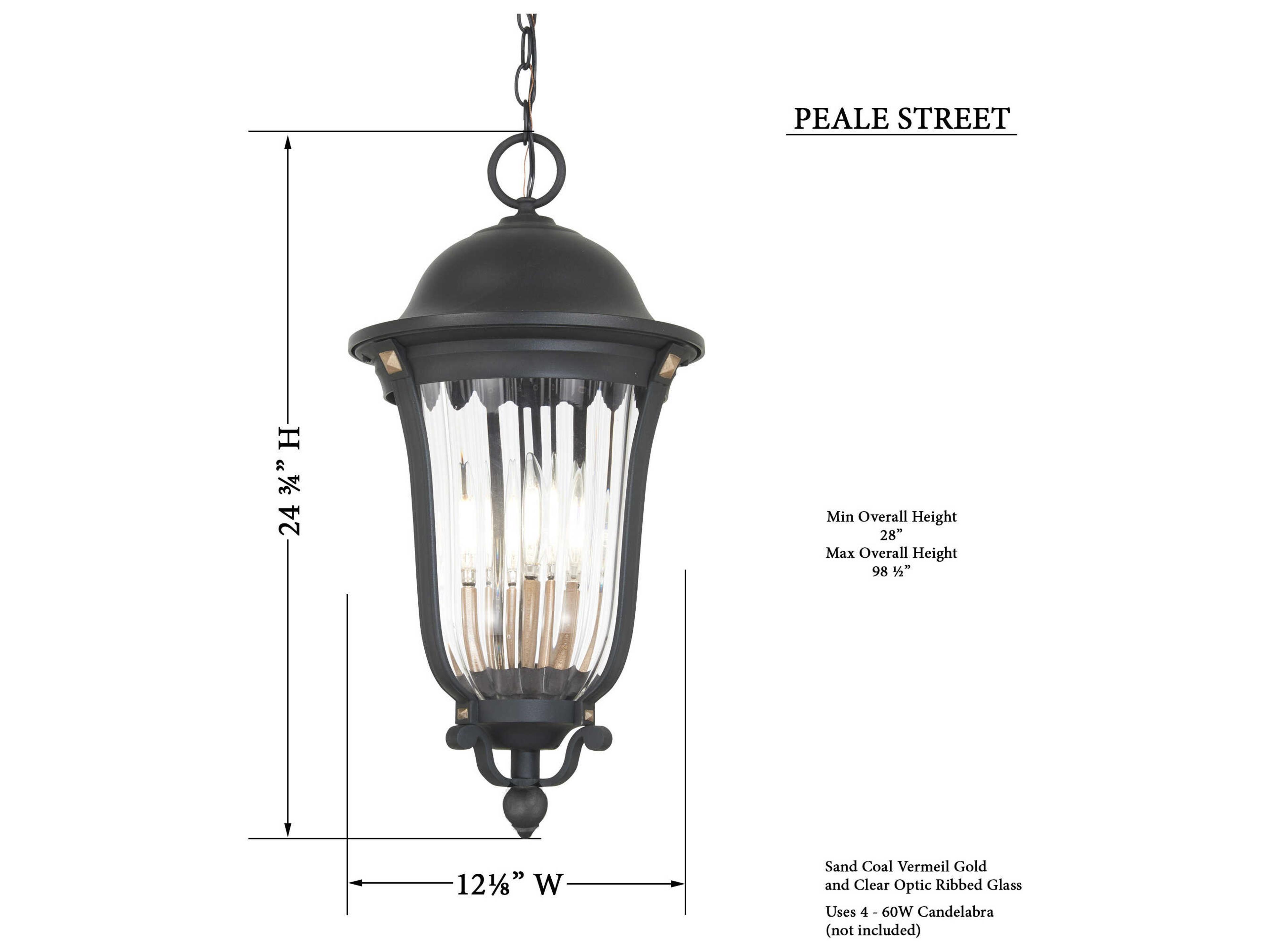 Minka Lavery Peale Street 4 - Light Outdoor Hanging Light