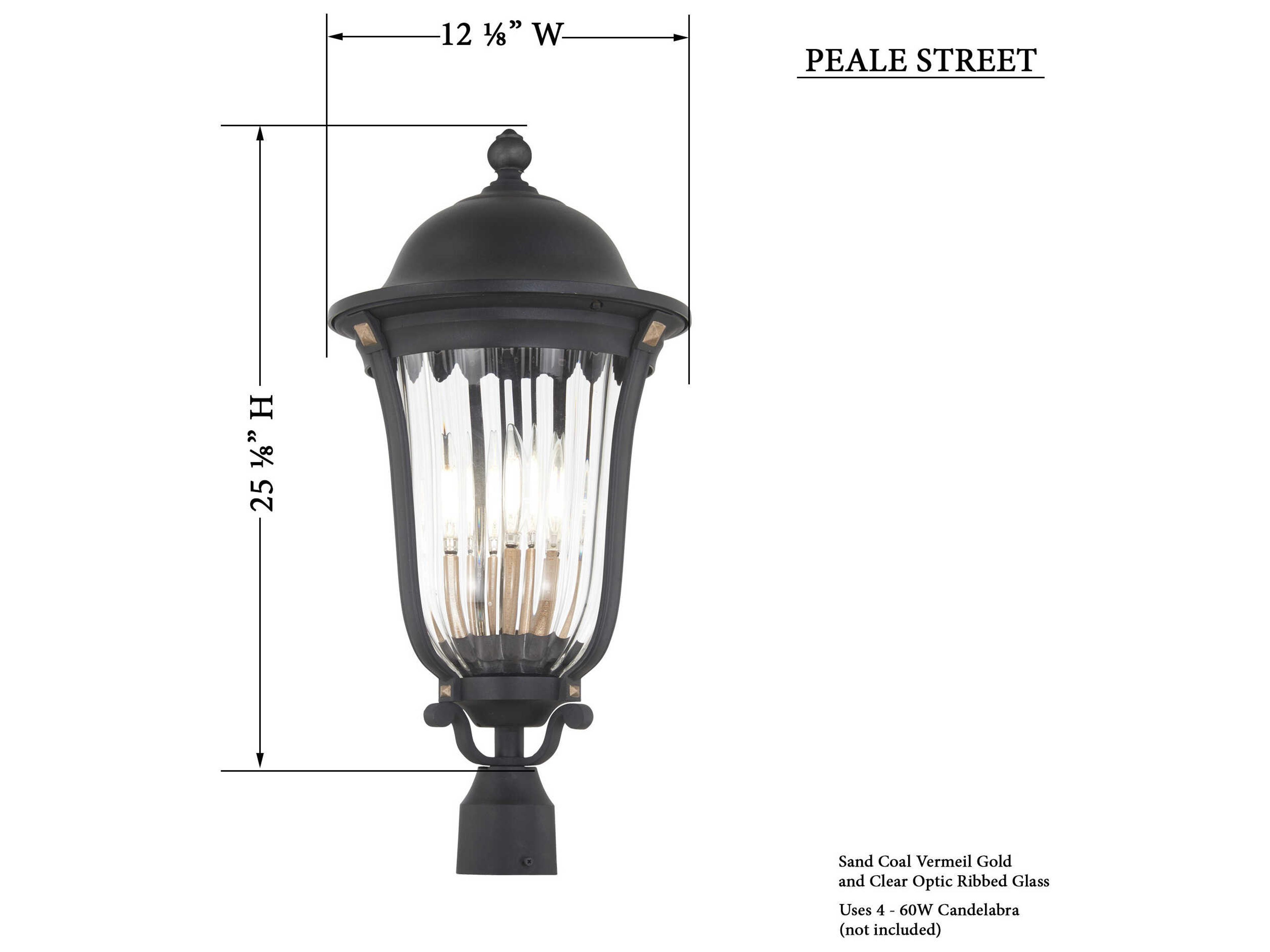 Minka Lavery Peale Street 4-Light Outdoor Post Light