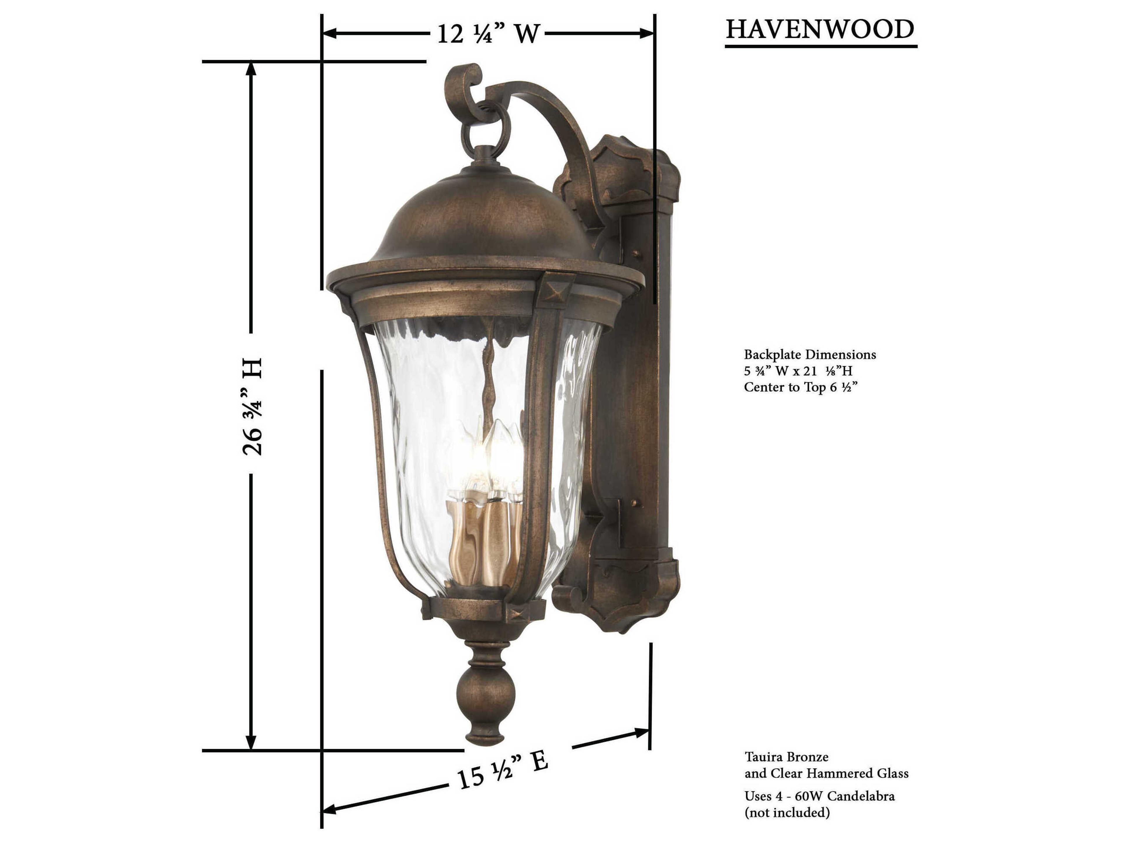 Minka Lavery Havenwood 4 - Light Outdoor Wall Light